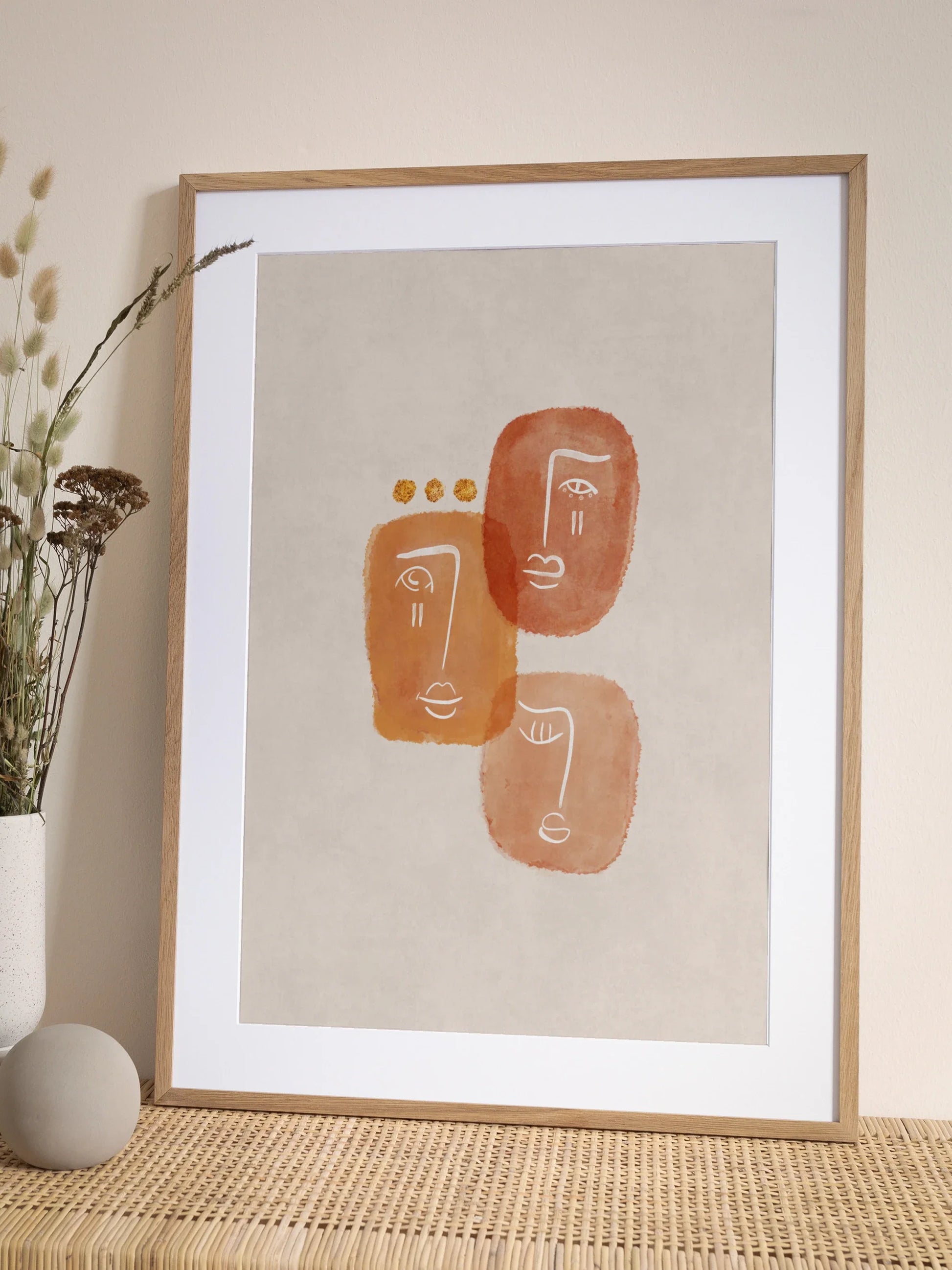 Graphic Faces Poster