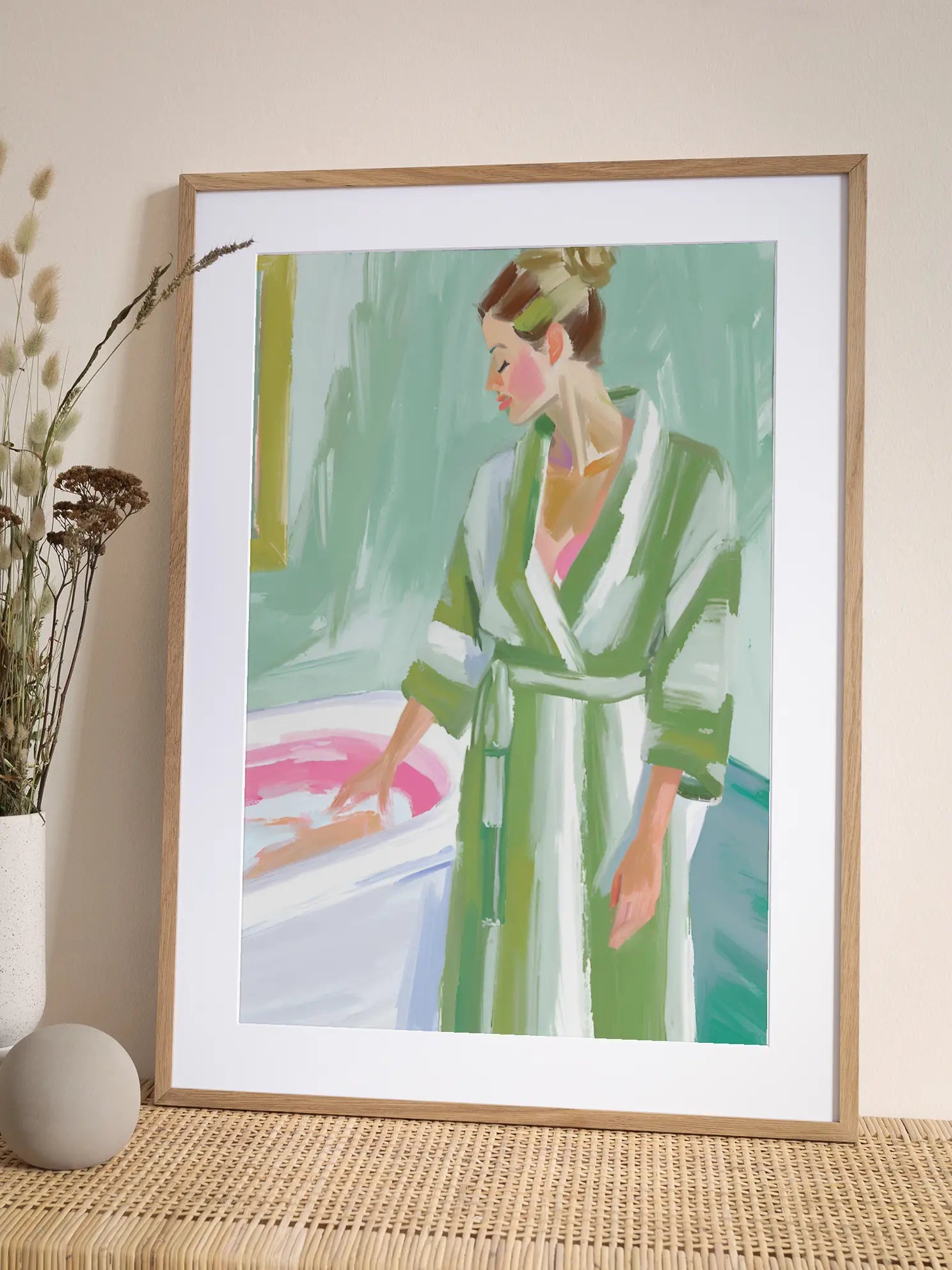Green Bathrobe Poster