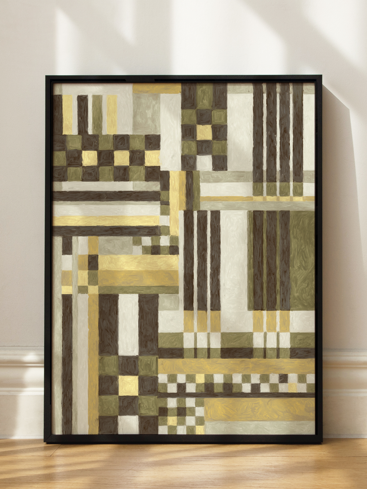 Green Brown and Yellow Squares