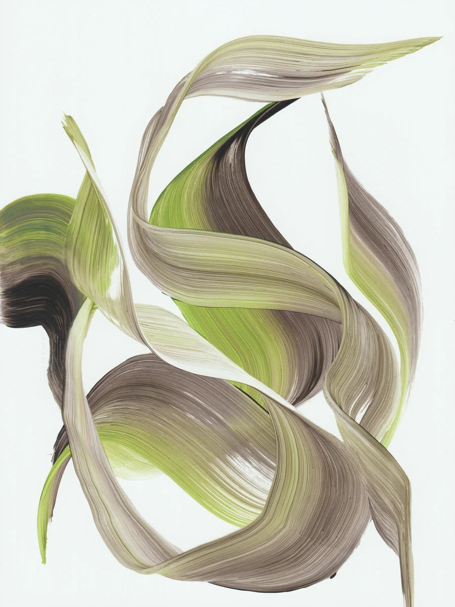 Green and Brown Strokes Poster