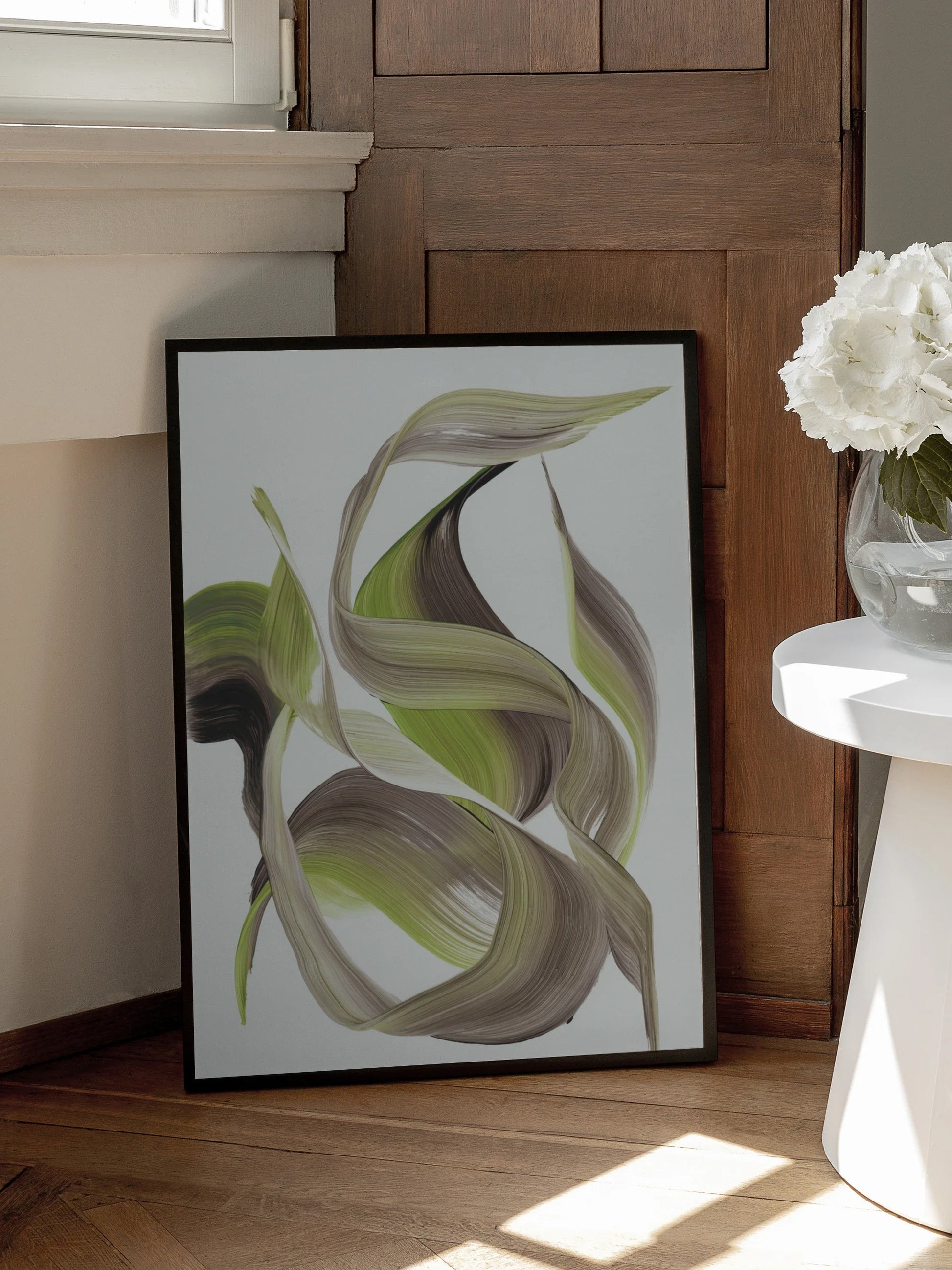 Green and Brown Strokes Poster