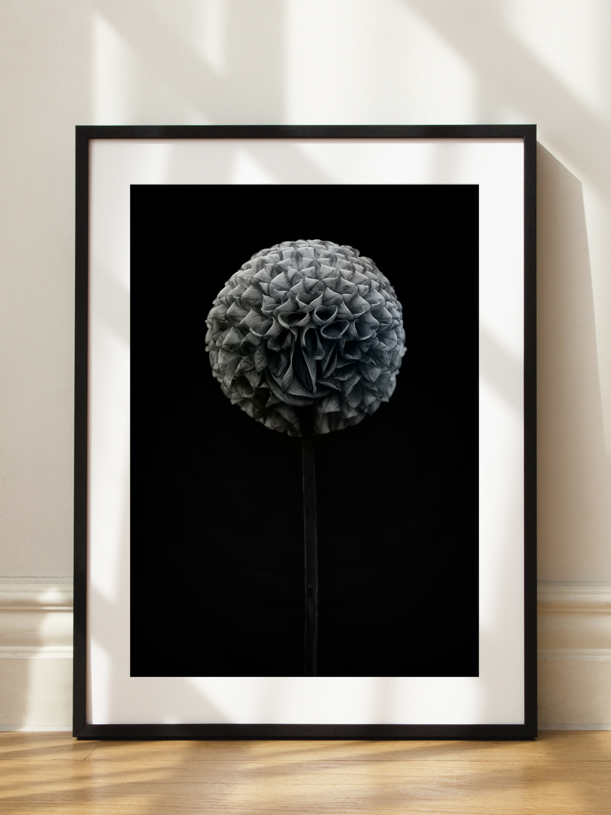 Grey Flower Poster