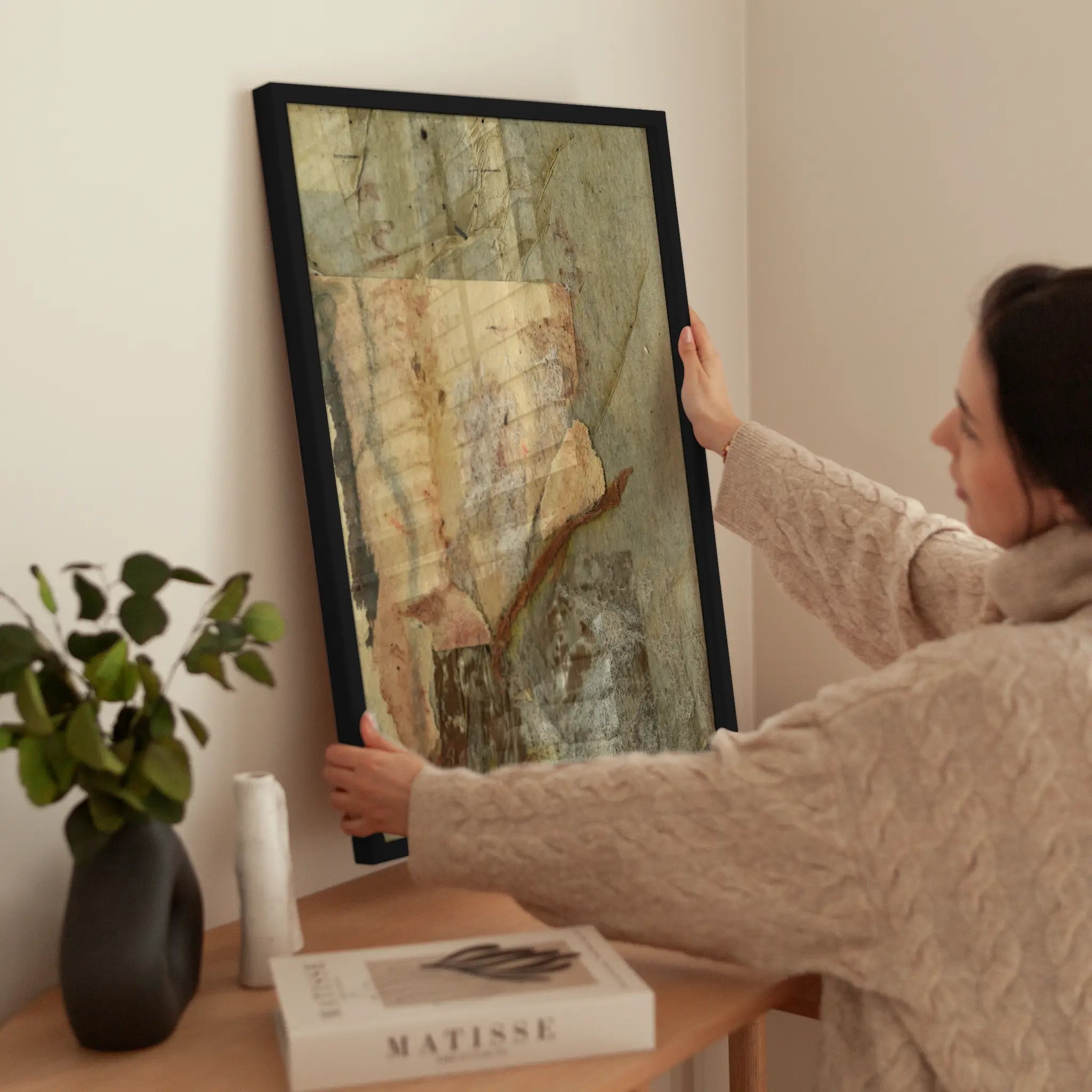 Handmade Paper wird aufgehängt