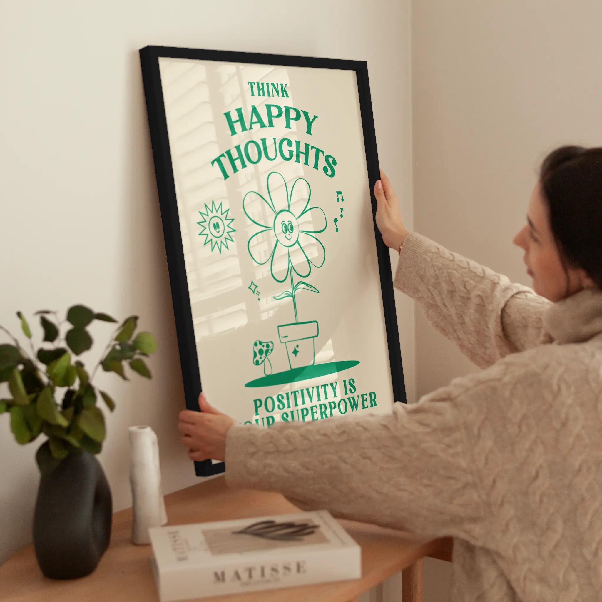 Happy Thoughts wird aufgehängt