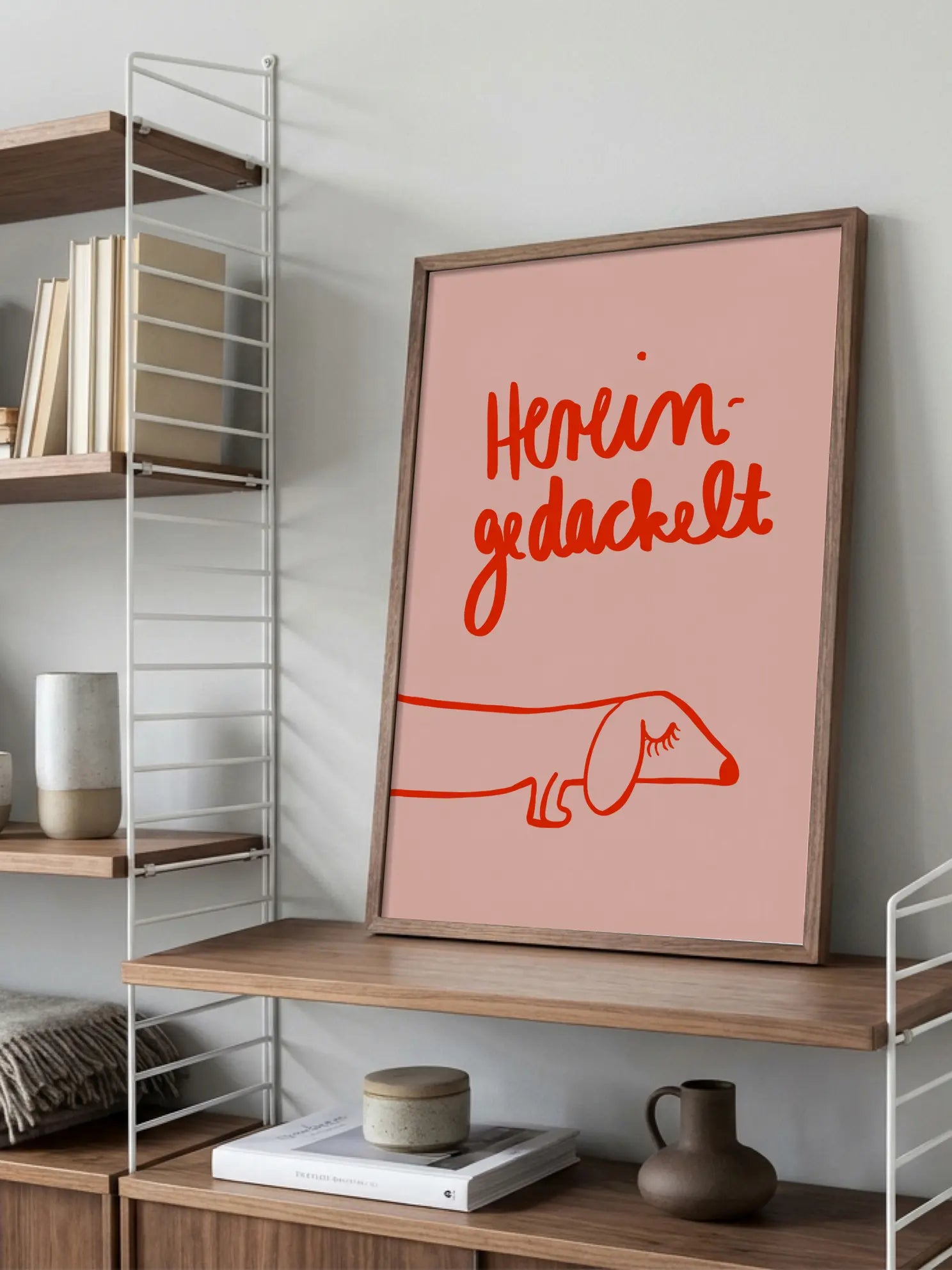 Hereingedackelt Poster