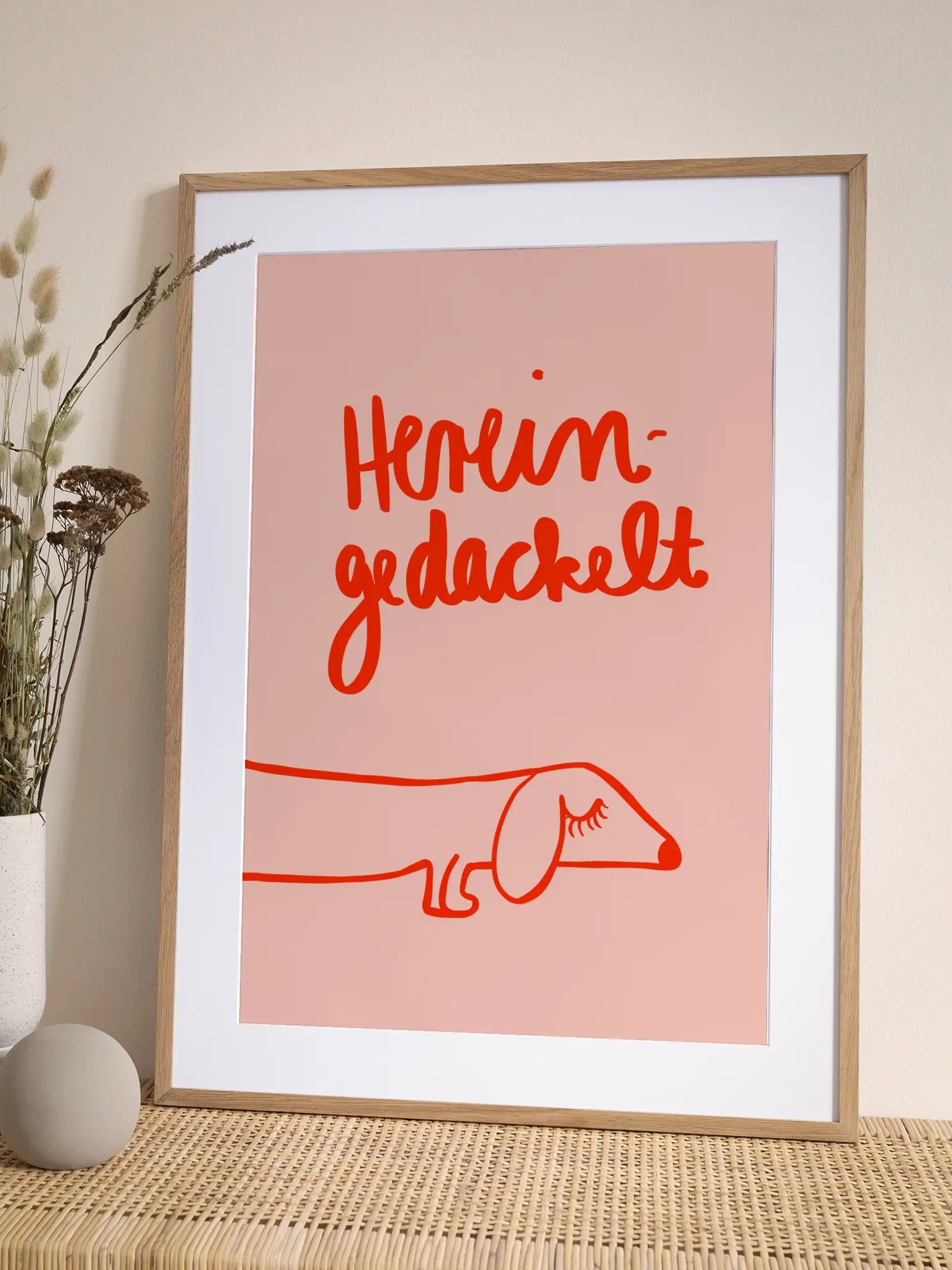 Hereingedackelt Poster
