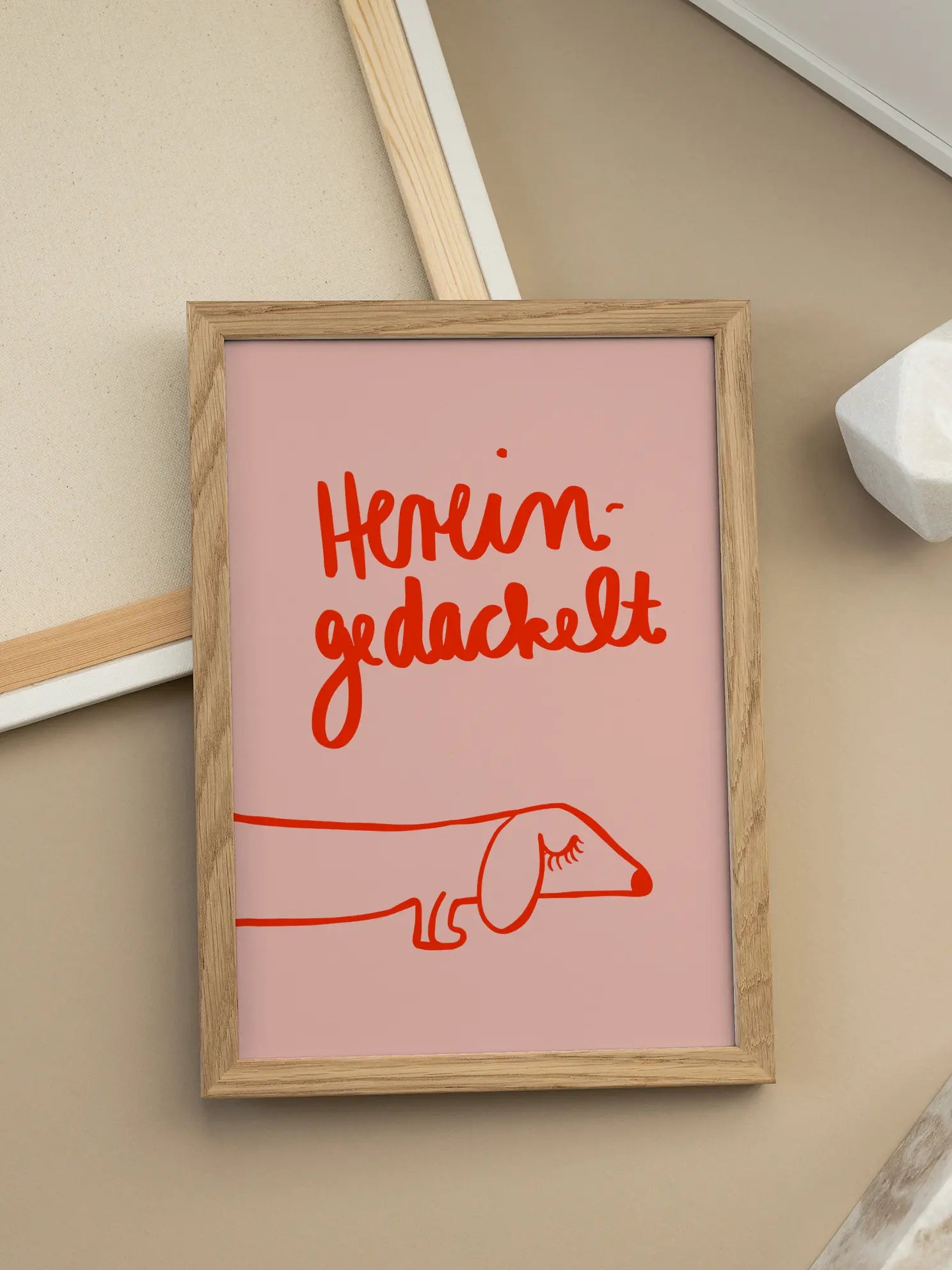Hereingedackelt Poster