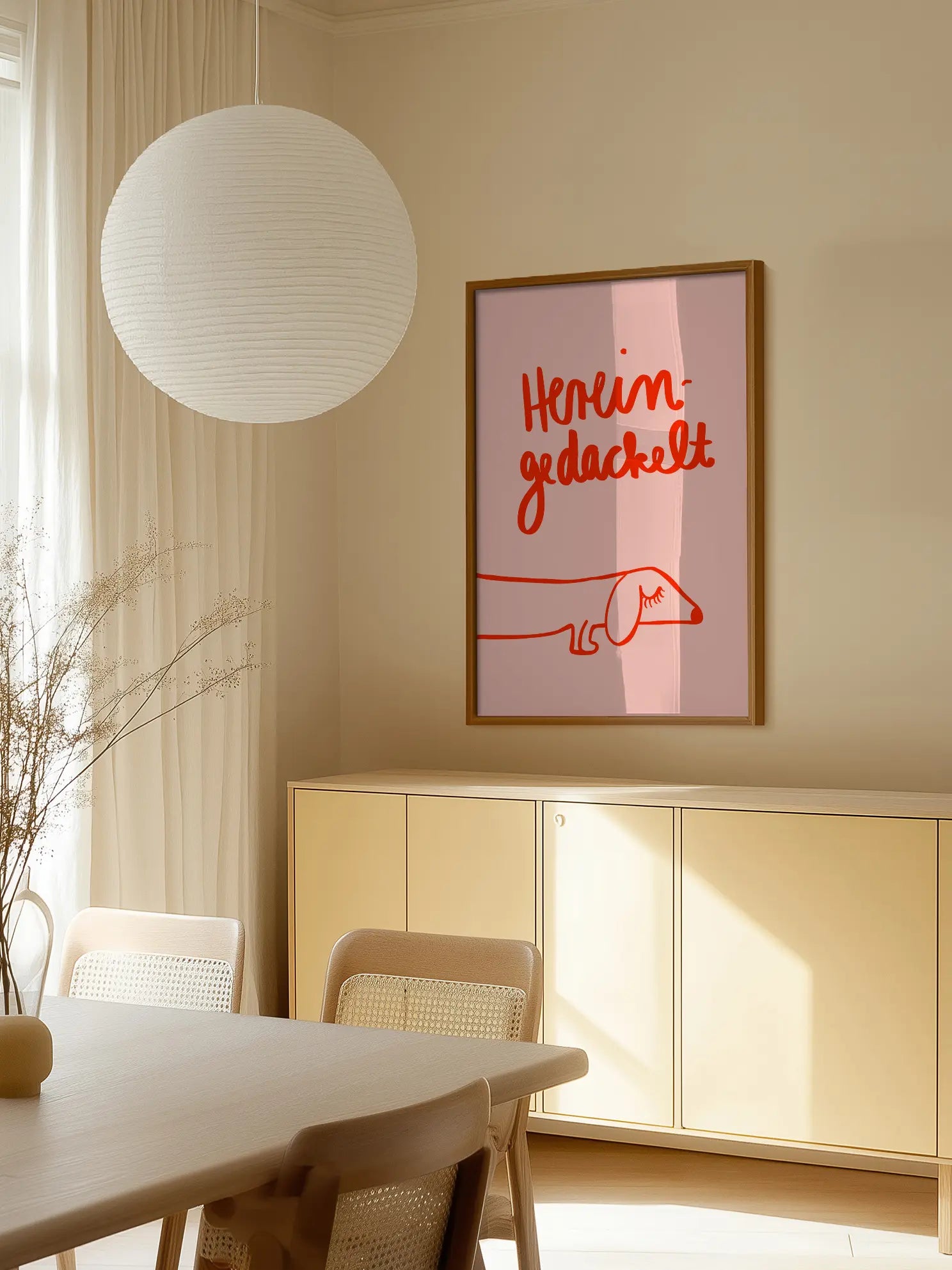 Hereingedackelt Poster