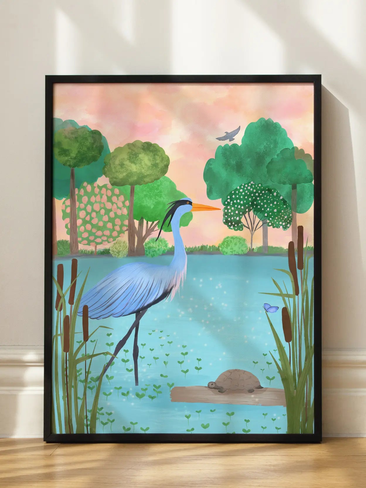 Heron Lake Illustration