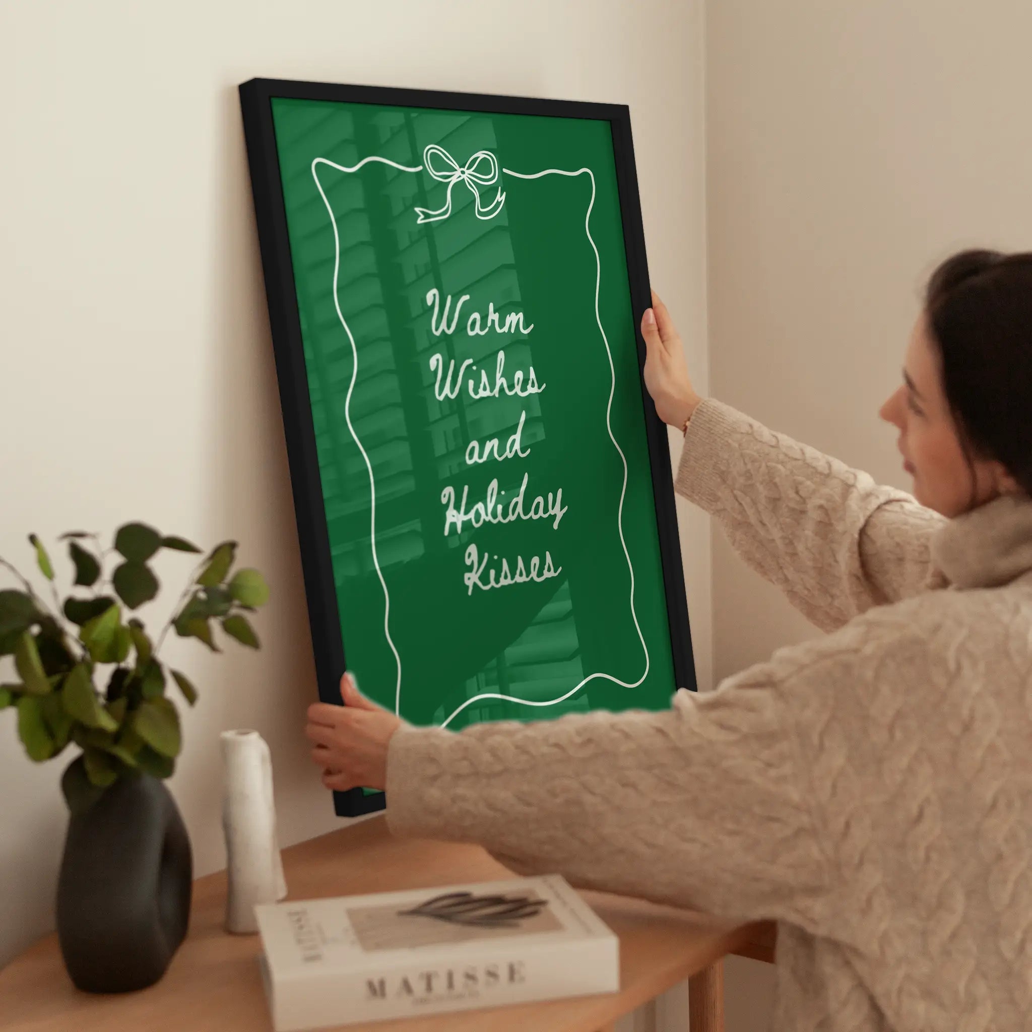 Holiday Kisses wird aufgehängt