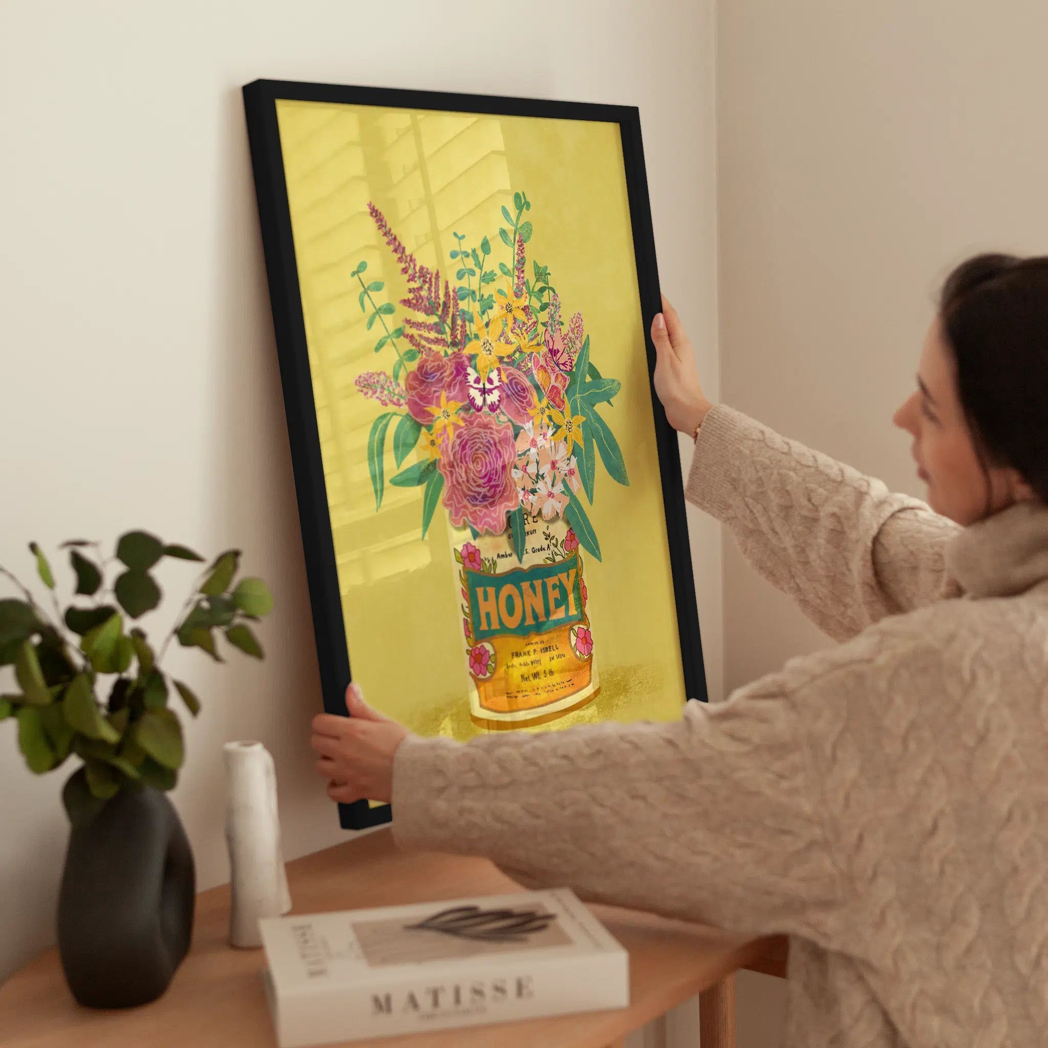 Honey Can Bouquet wird aufgehängt