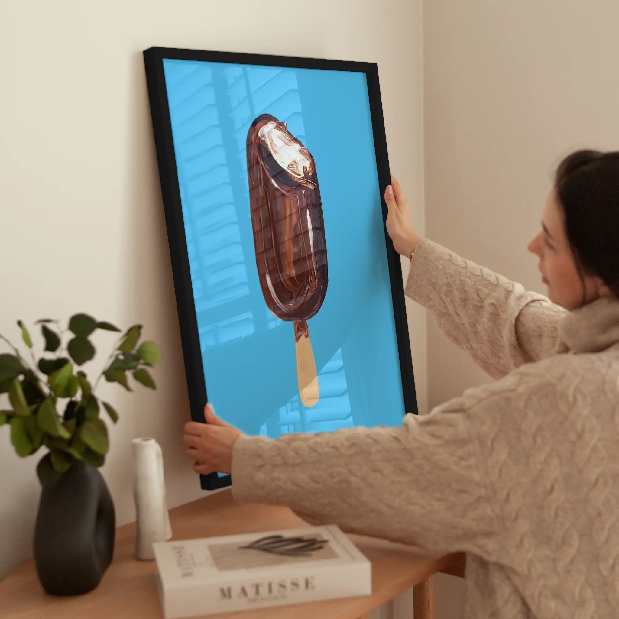 Ice Cream No1 wird aufgehängt