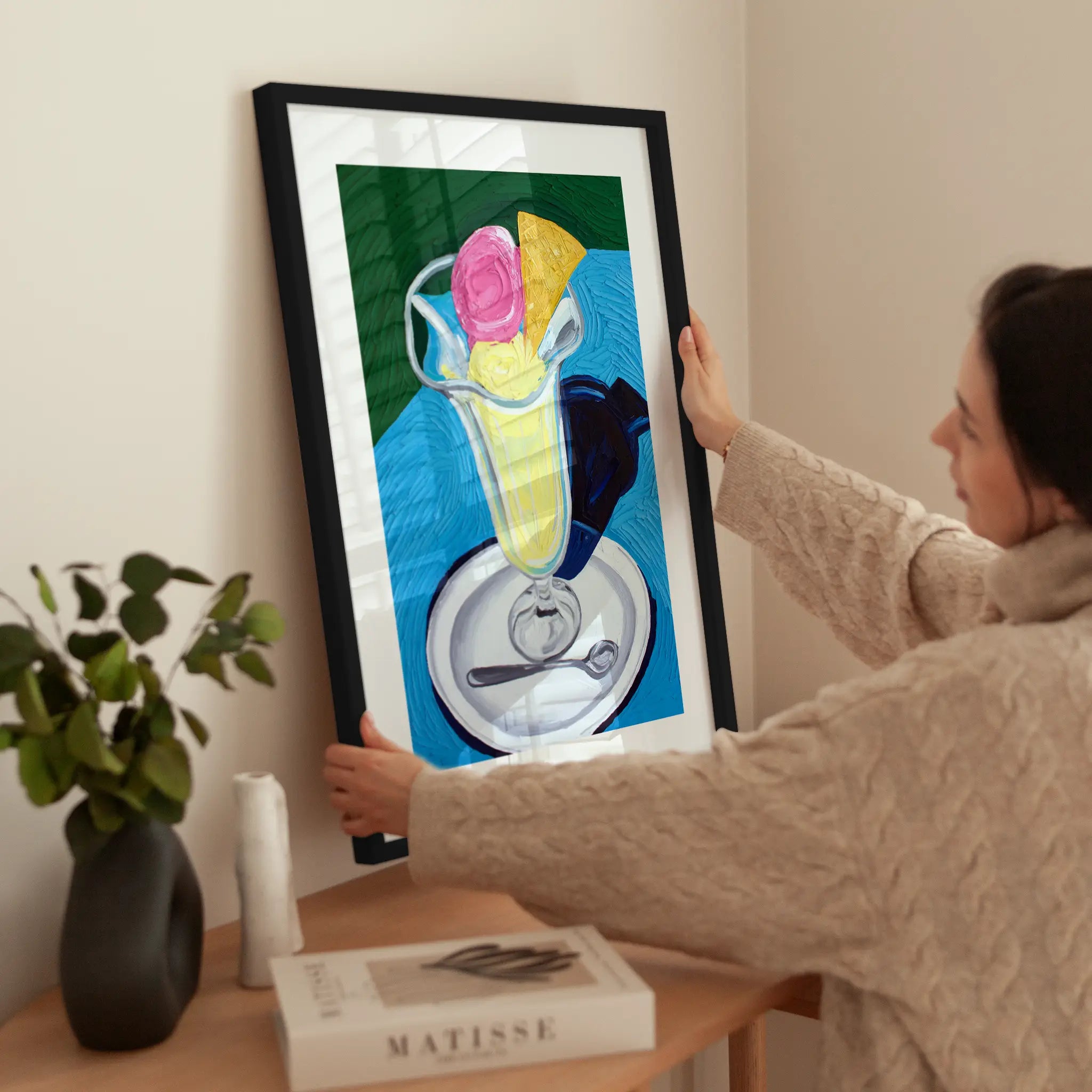Ice Cream No2 wird aufgehängt