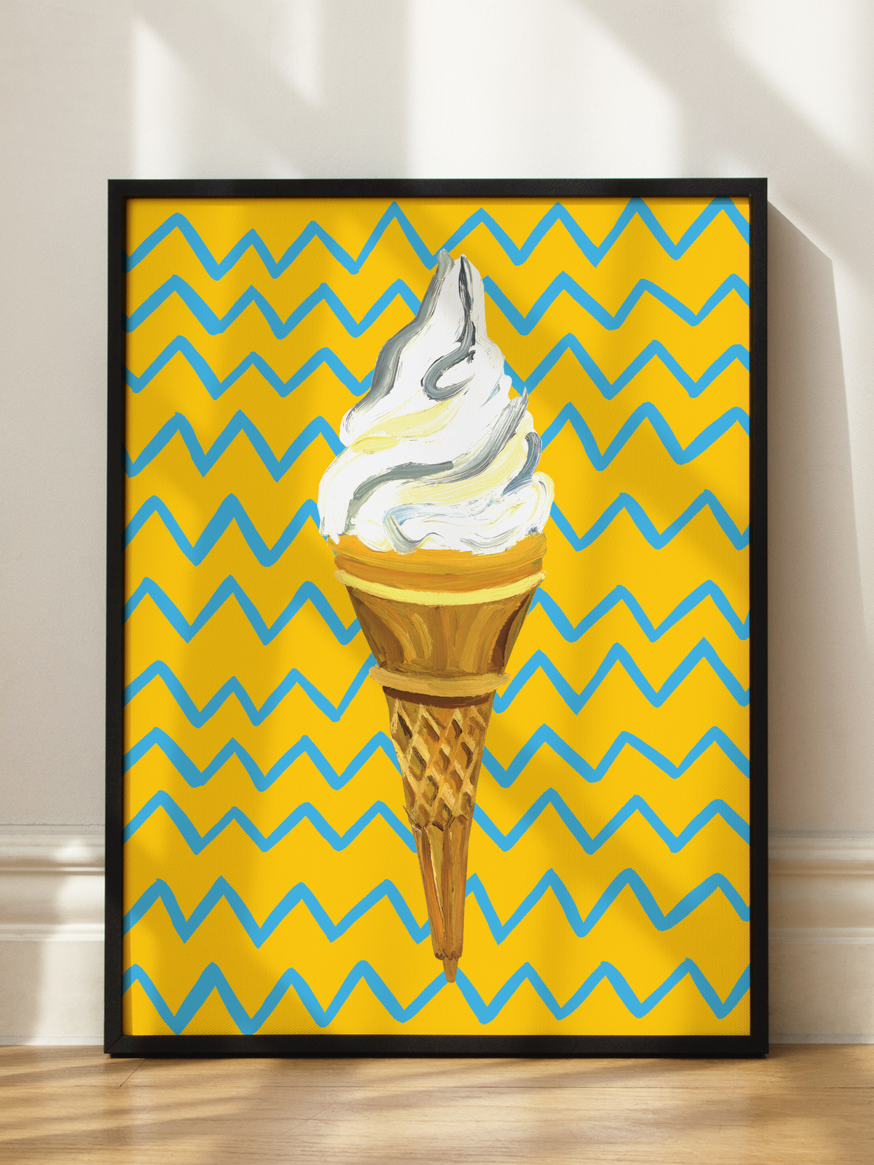 Ice Cream on Yellow