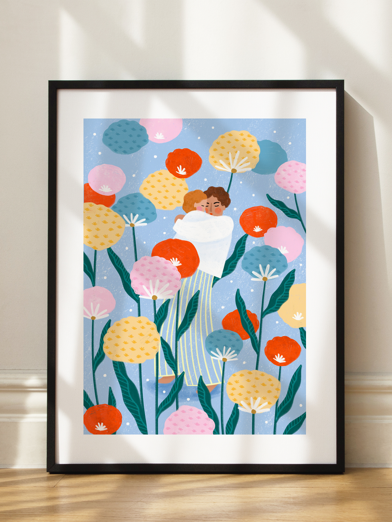 Mum & Baby in Floral Garden 2