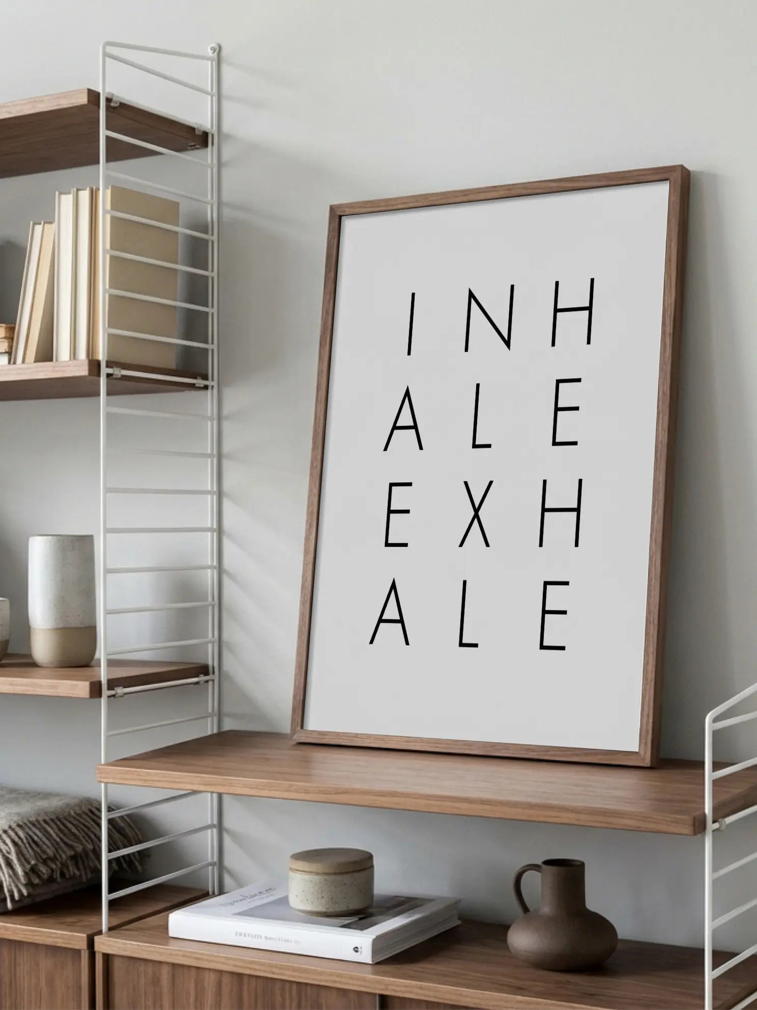 Inhale Exhale Text Poster