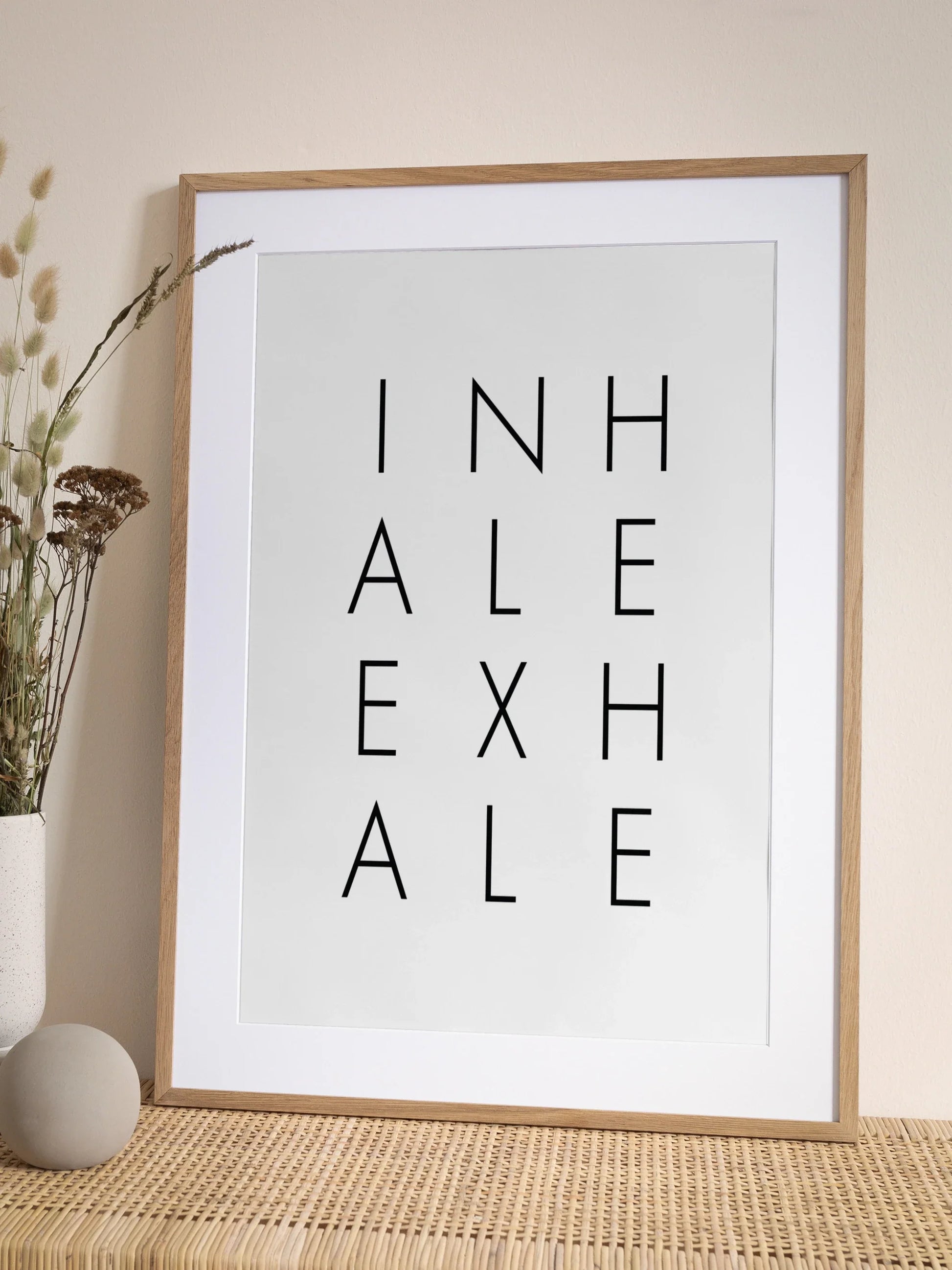 Inhale Exhale Text Poster