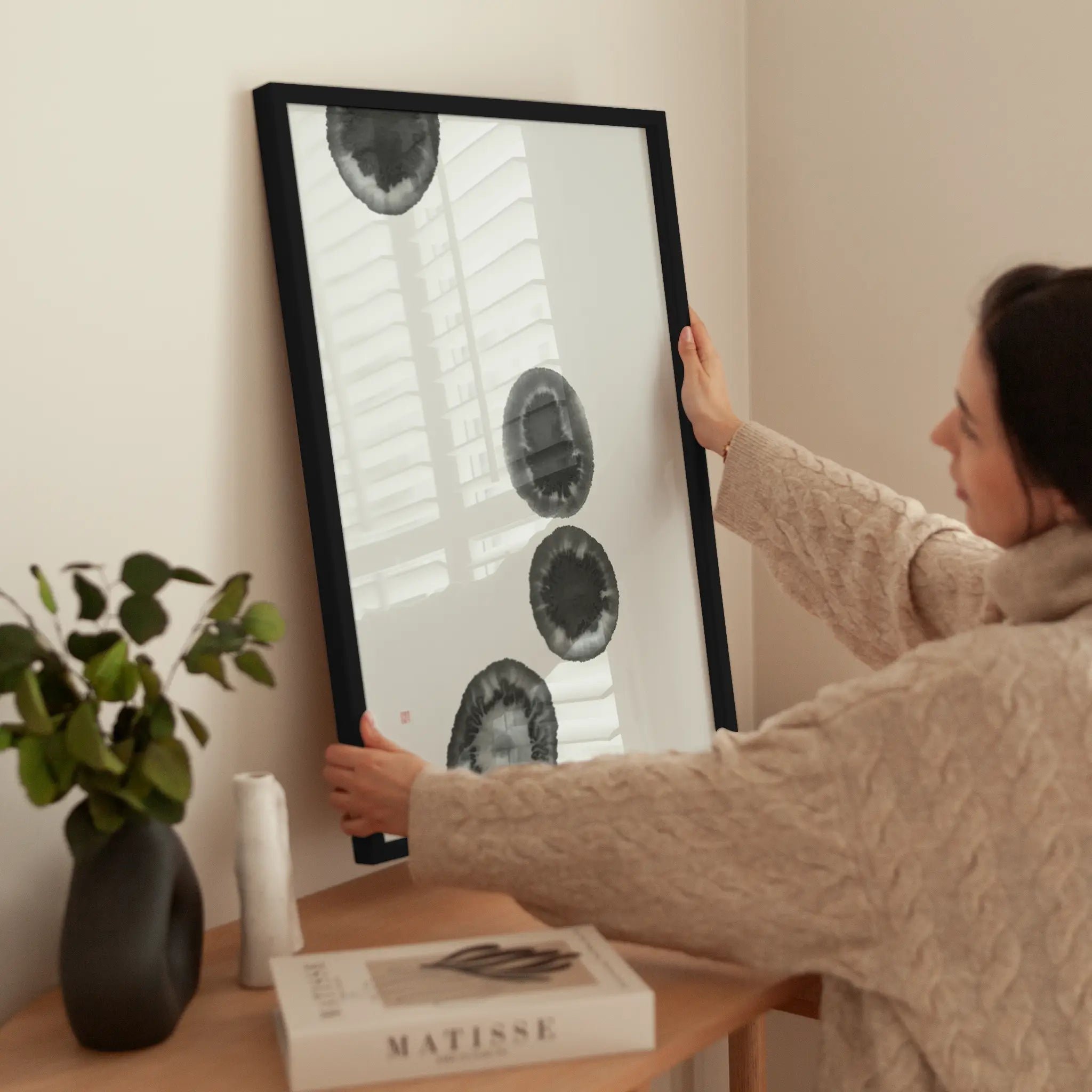 Ink Zen wird aufgehängt