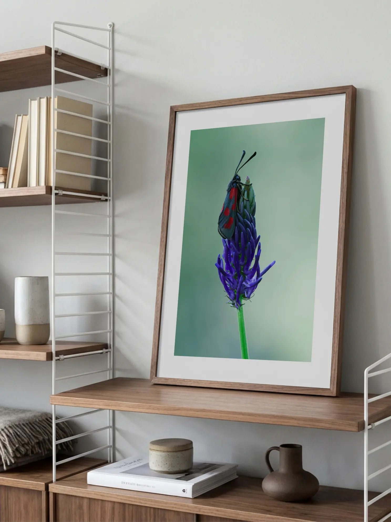 Insect Purple Flower Poster