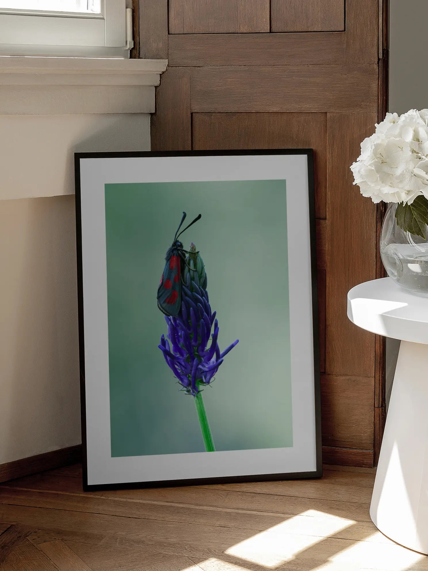 Insect Purple Flower Poster