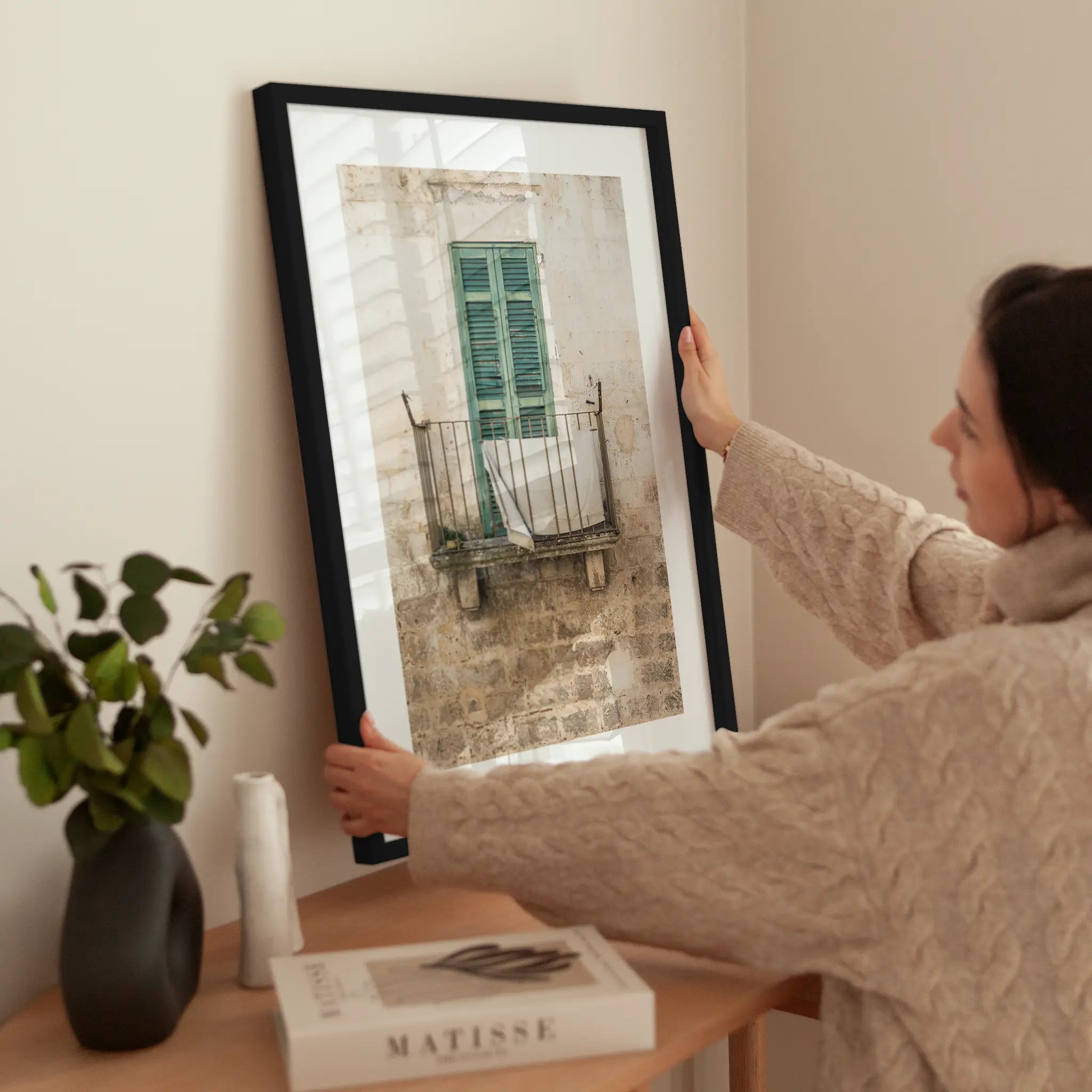 Italian Balcony wird aufgehängt