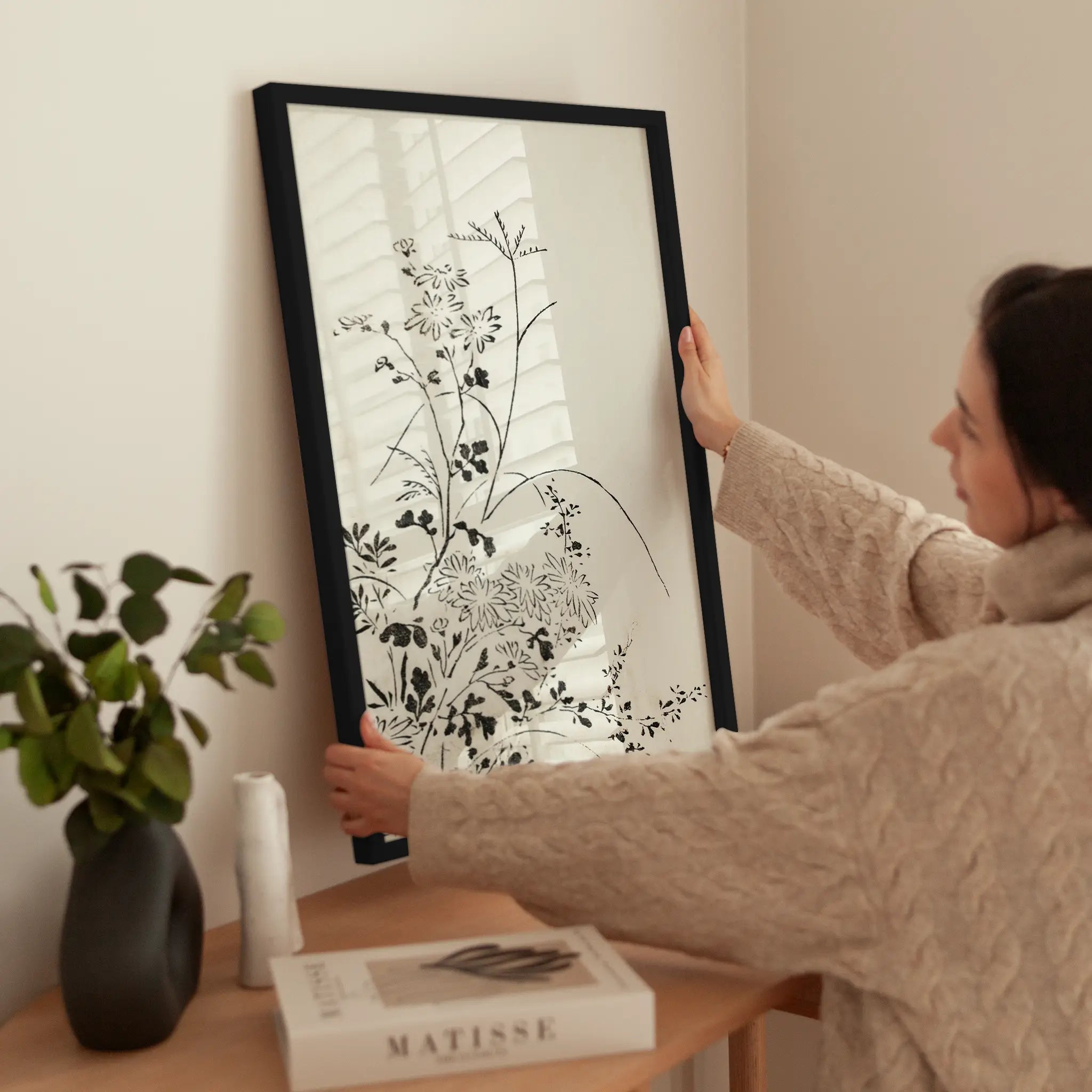 Japanese Floral wird aufgehängt