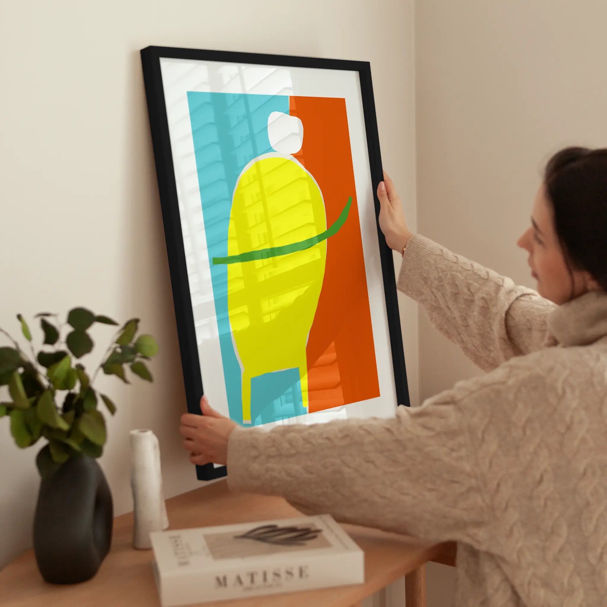 Kids Abstract Figure wird aufgehängt