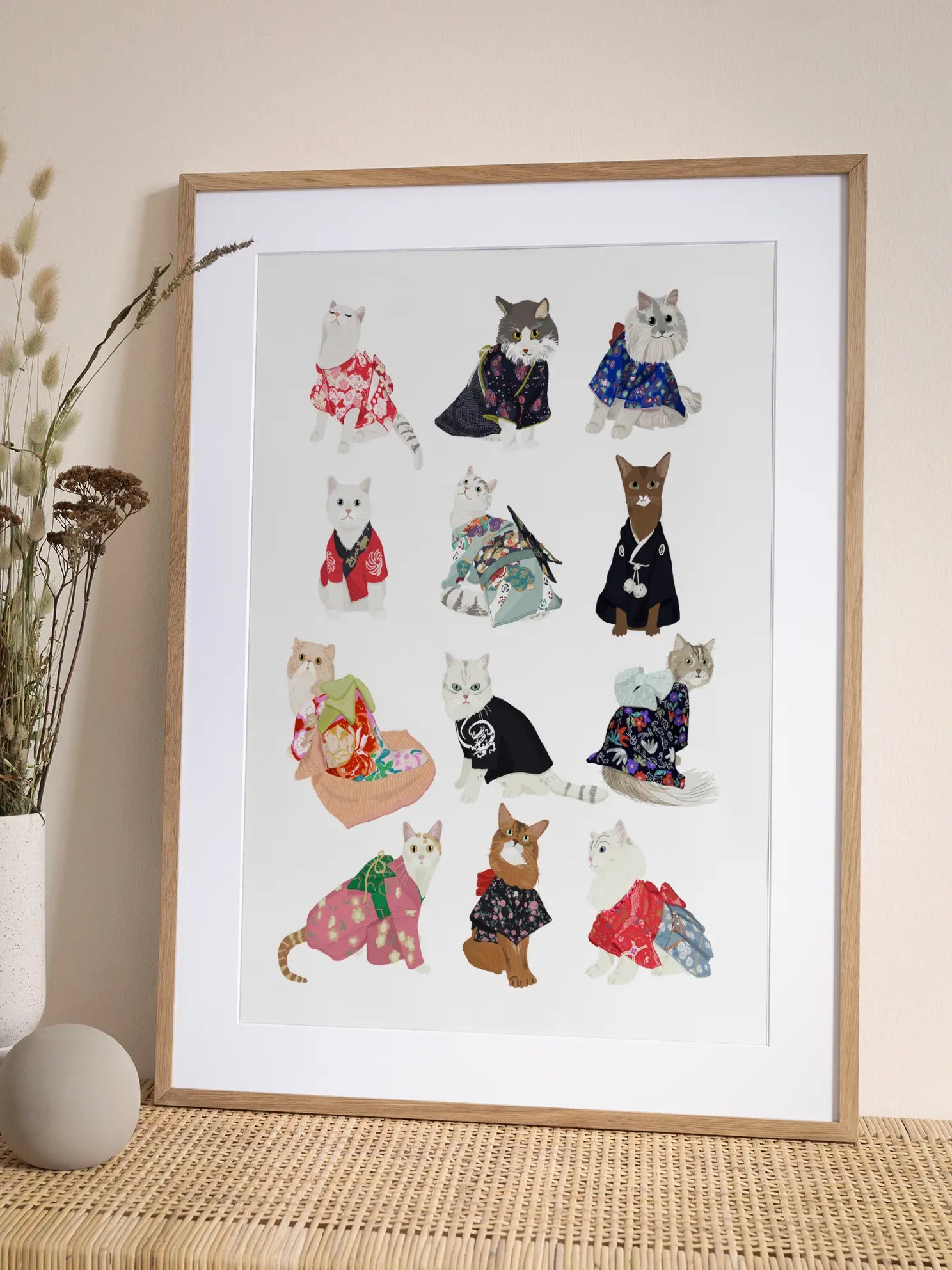 Kimono Cats Poster