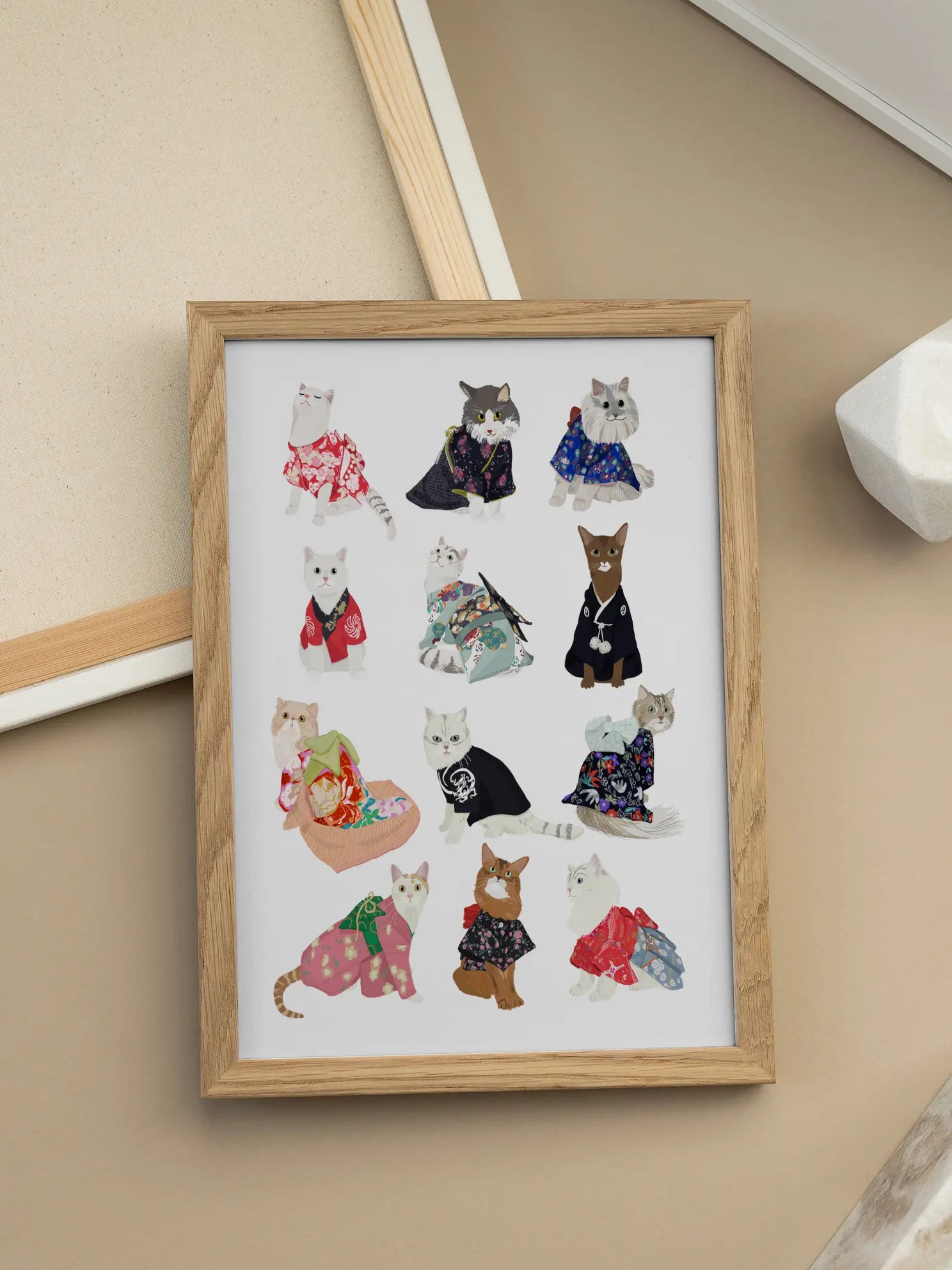 Kimono Cats Poster