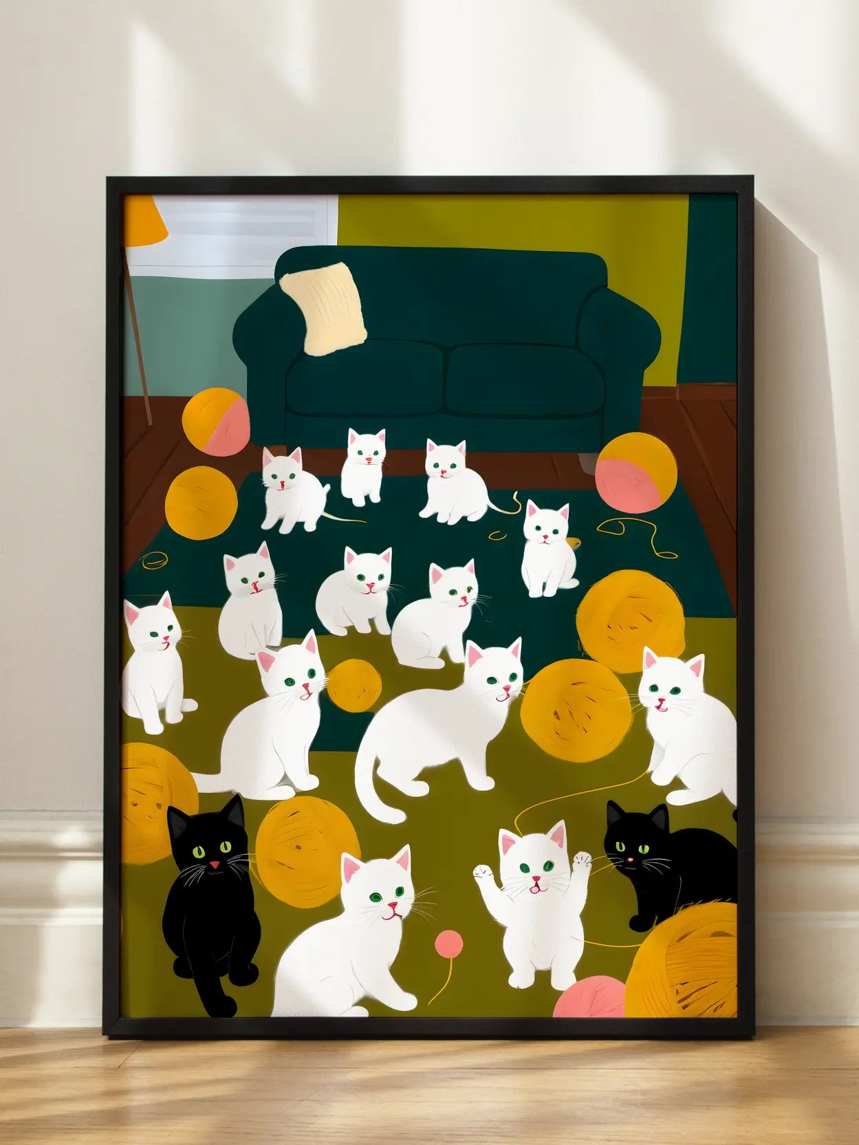 Kittens and Yarn