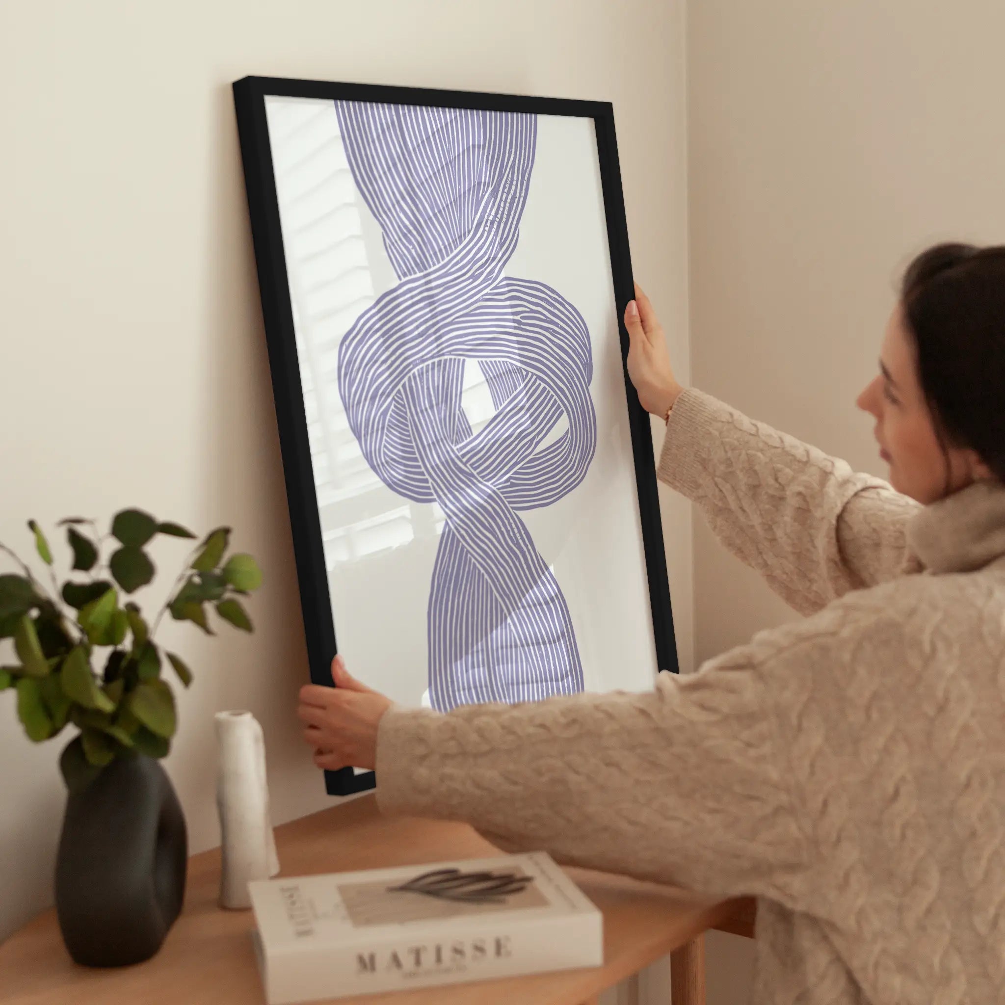 Knot wird aufgehängt