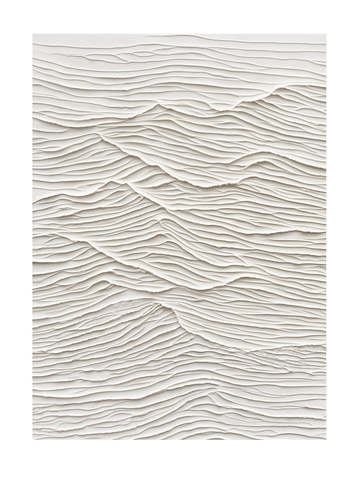 Beige Illustration mit wellenartigen Linien.