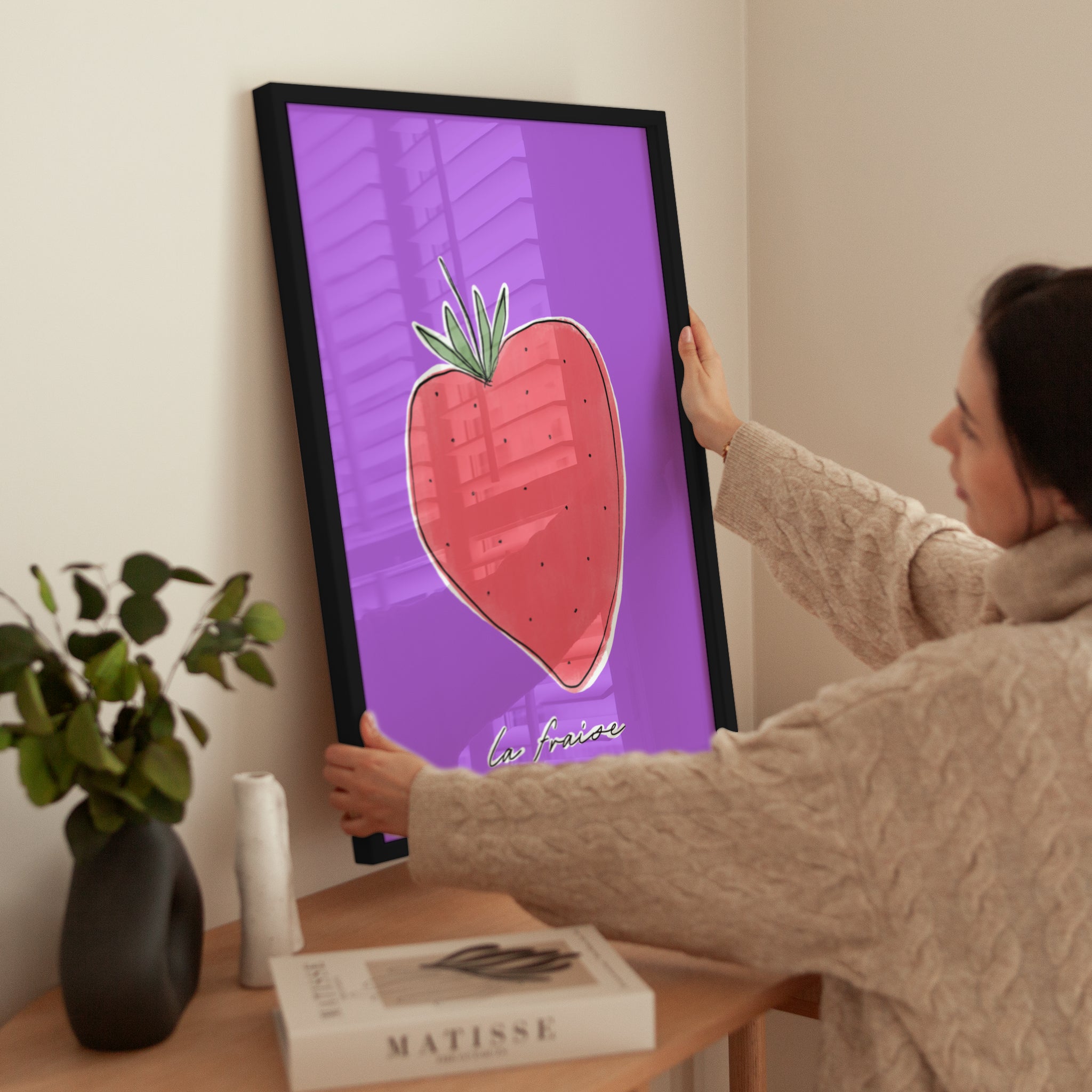 La Fraise wird aufgehängt