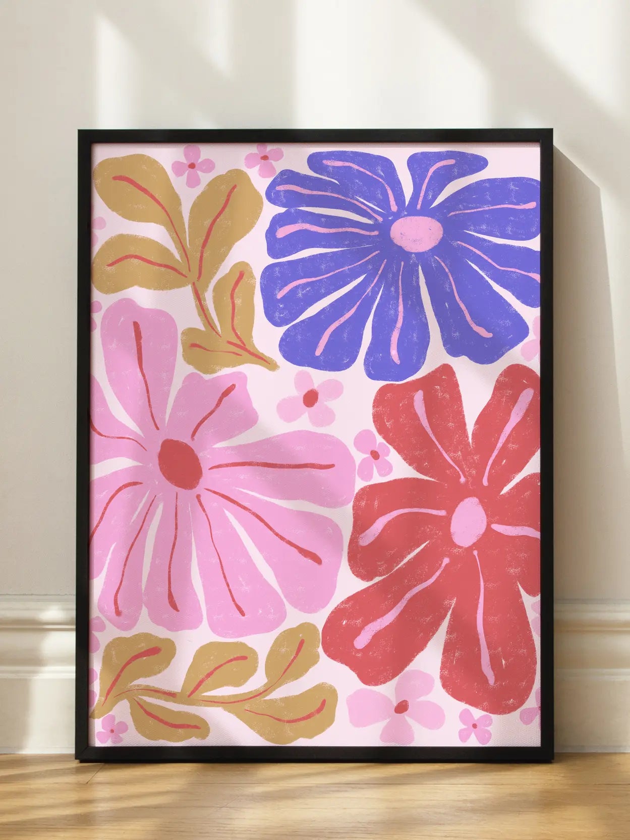 Large Retro Floral Pattern