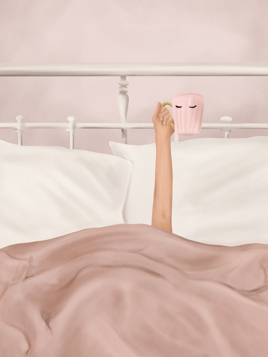 Lazy Morning Rosa Mug Poster