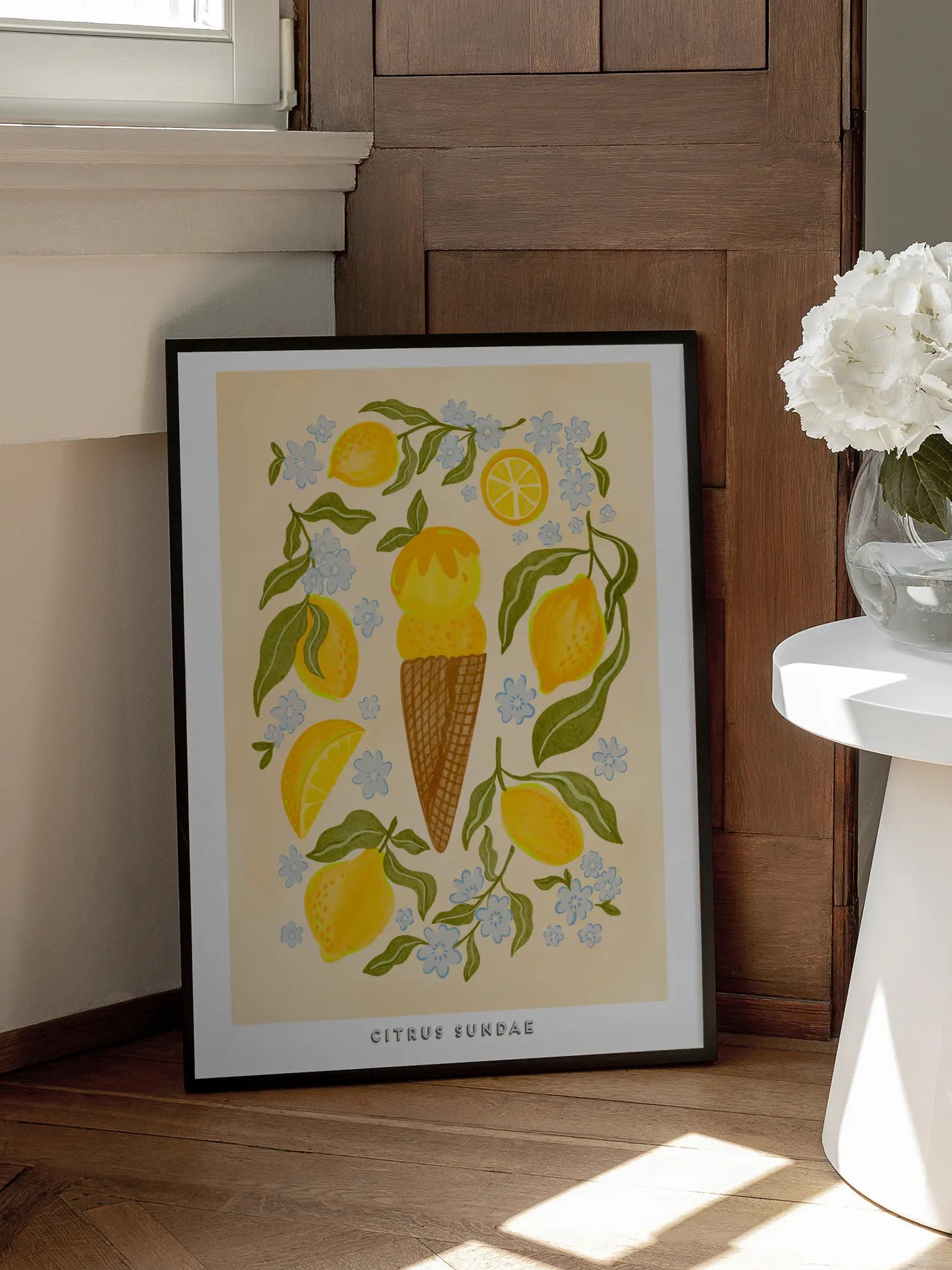Lemon Botanical Illustration Poster