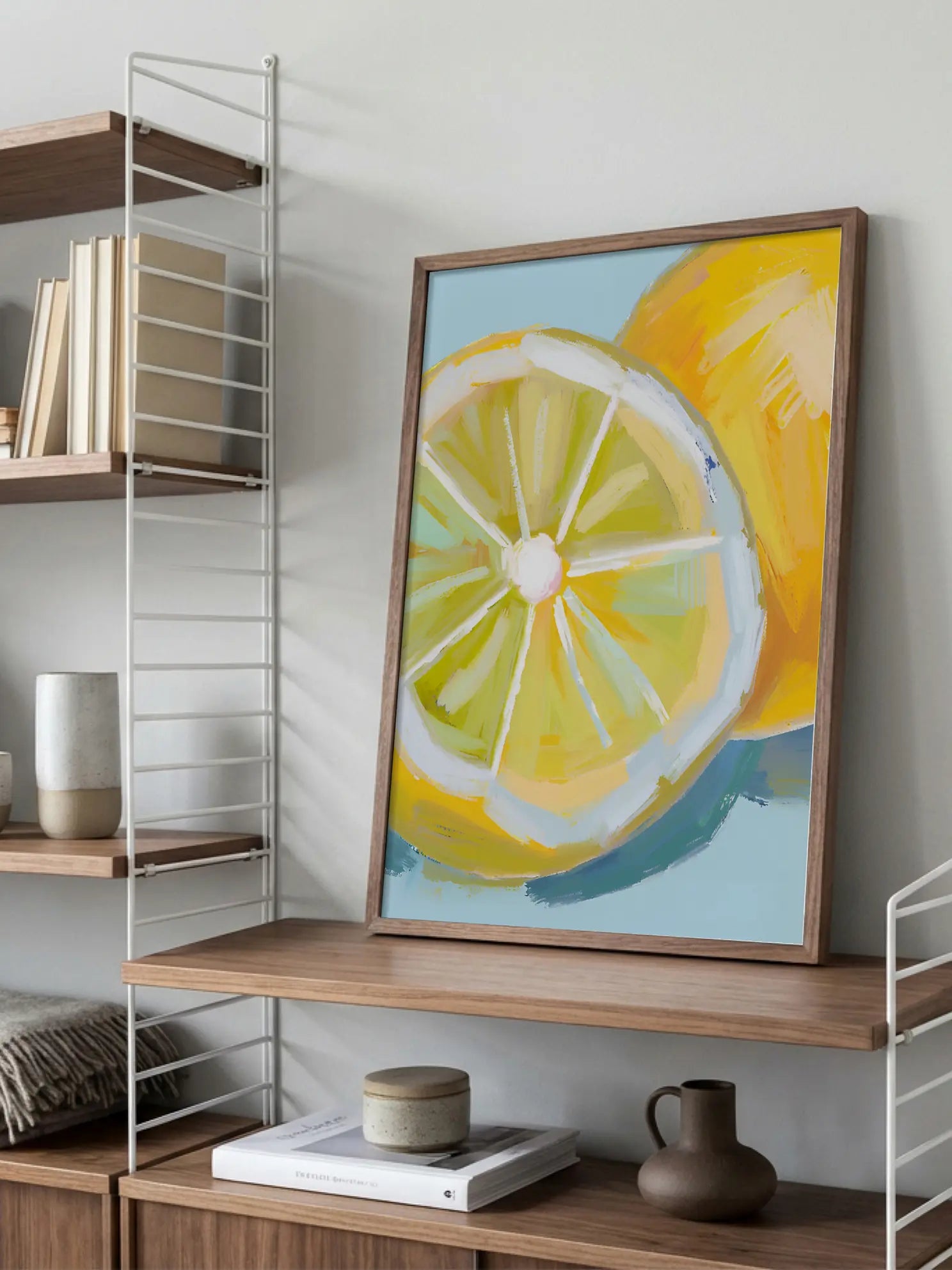 Lemon Slice Painting Poster