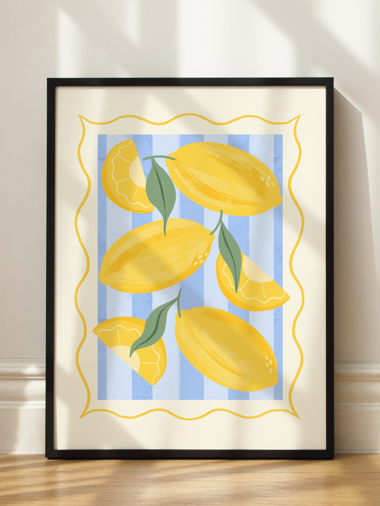 Lemons on Blue