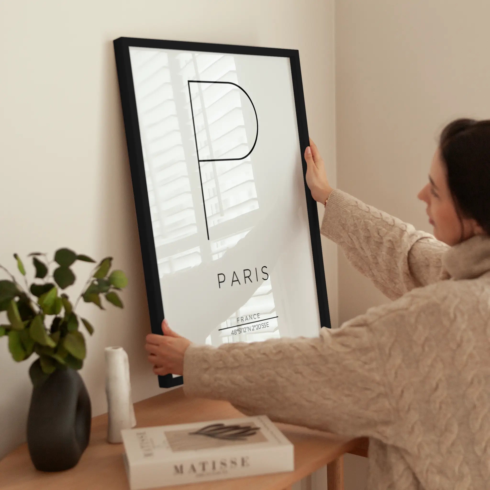 Letter P wird aufgehängt