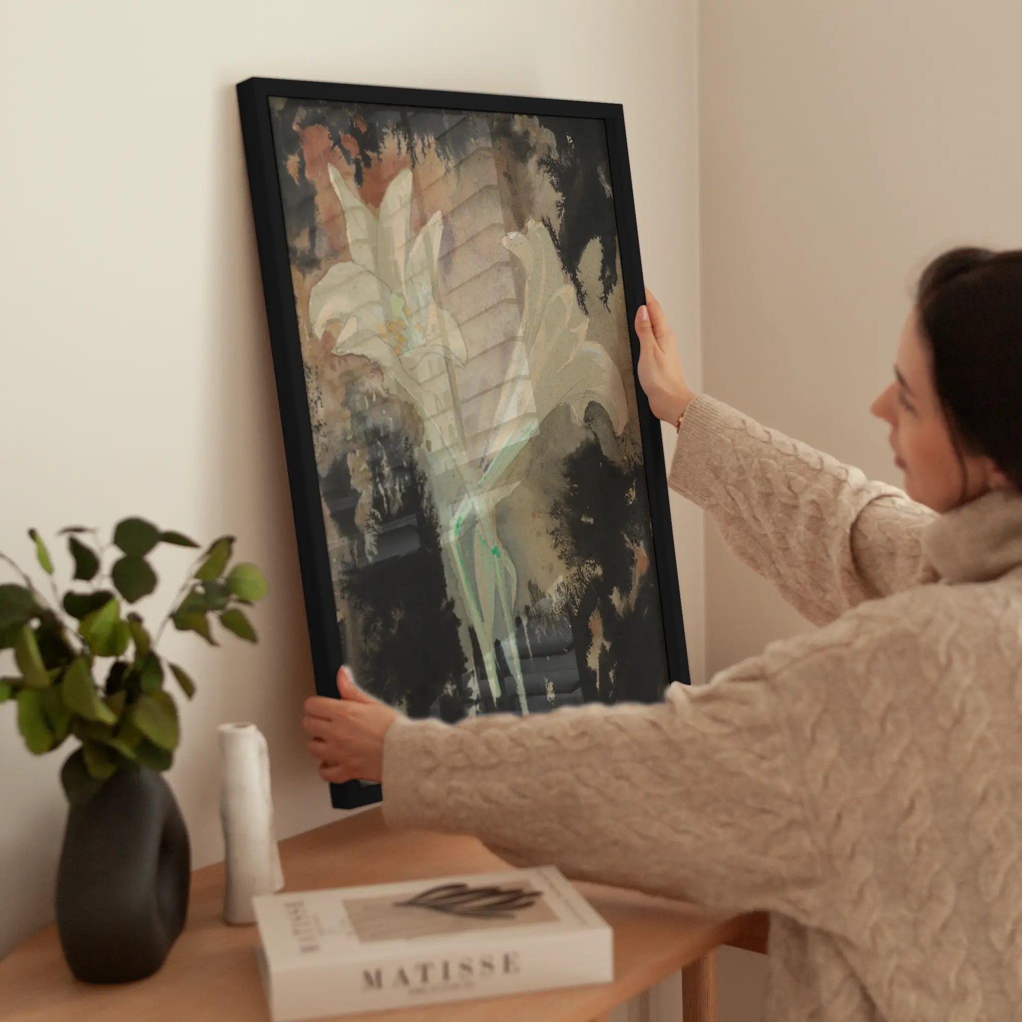 Lilies wird aufgehängt