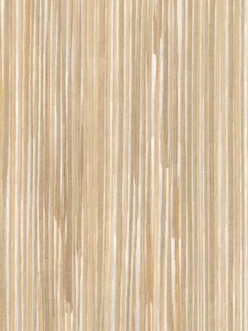 Abstraktes Kunstwerk mit vertikalen Streifen in Beige, Weiß und Braun.