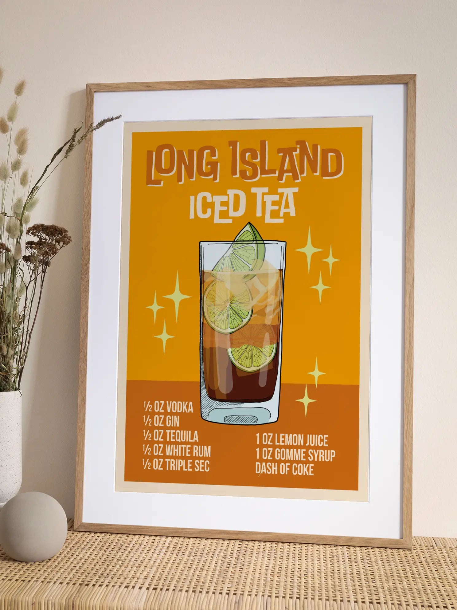 Long Island Iced Tea Cocktail Poster
