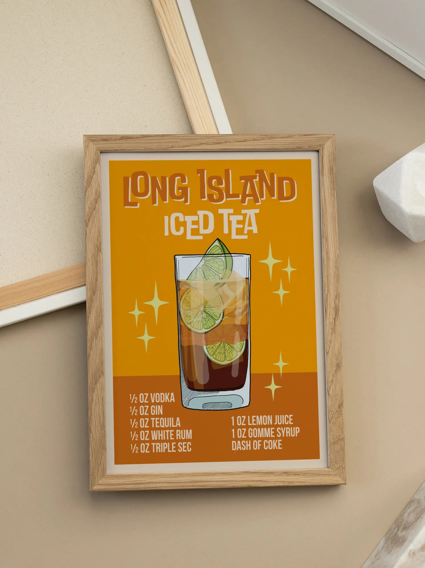 Long Island Iced Tea Cocktail Poster