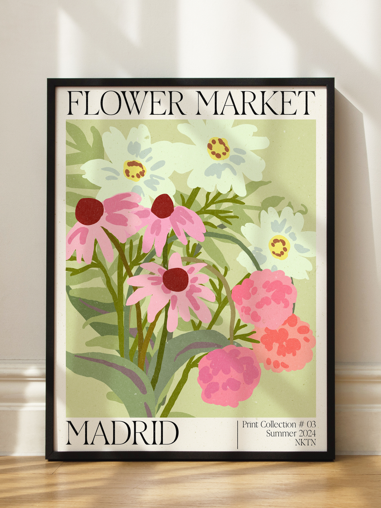 Madrid Flower Market Poster