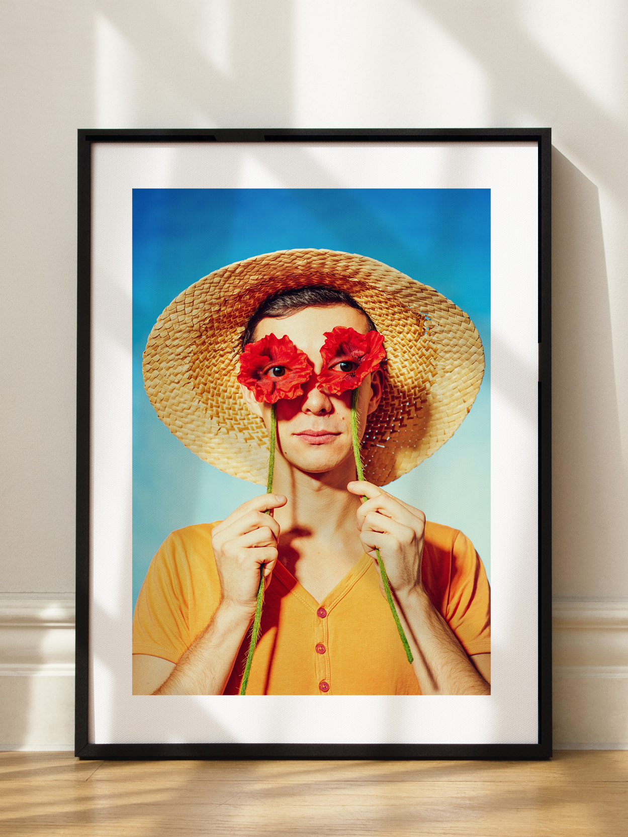 Man with Red Flowers