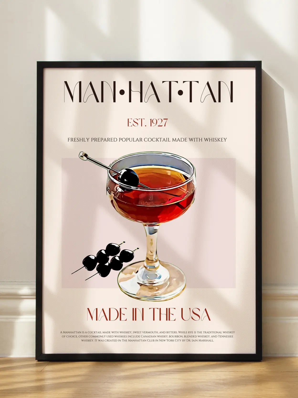 Manhattan Cocktail Poster