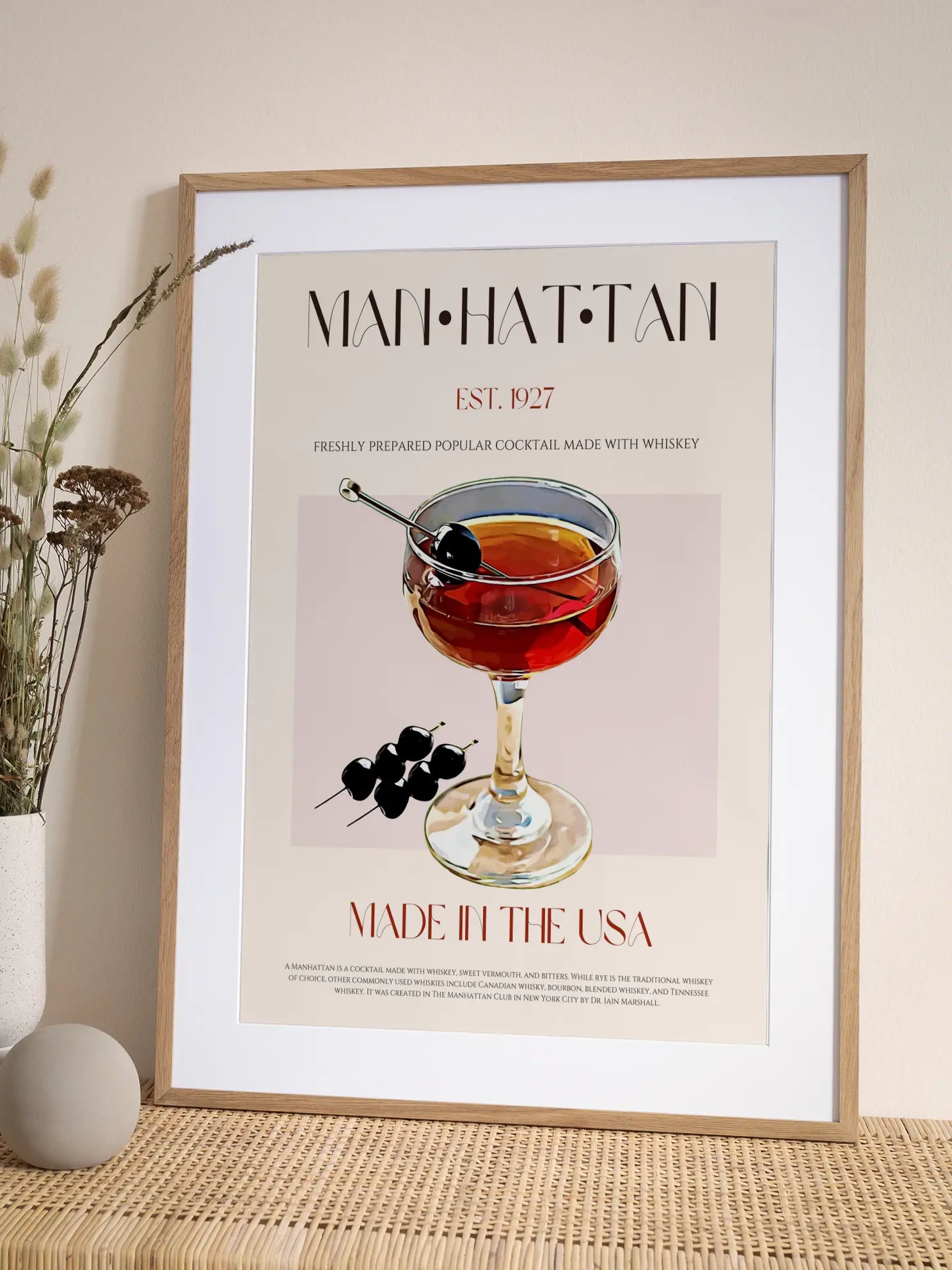 Manhattan Cocktail Poster