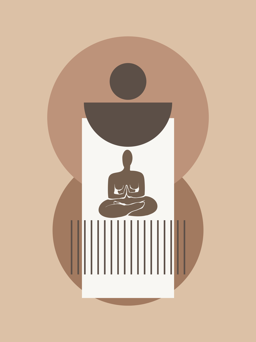 Meditation Figure Poster