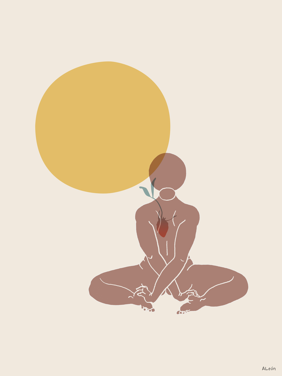 Meditation Frau No2 Poster