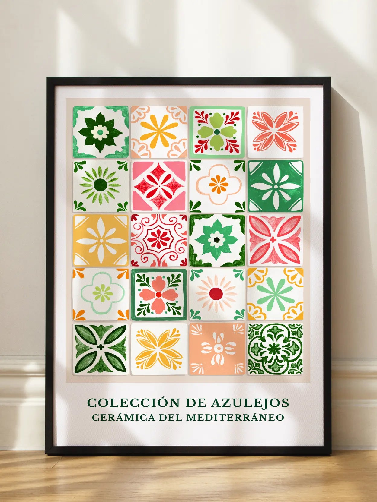 Mediterranean Tile Collection Poster Poster